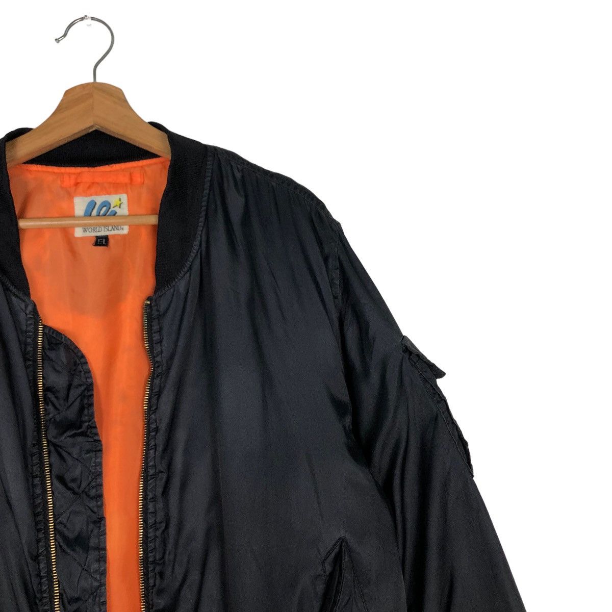Japanese Brand 🔥Riot Riot Vintage Nylon Bomber Jacket World Island Size US L / EU 52-54 / 3 - 6 Thumbnail