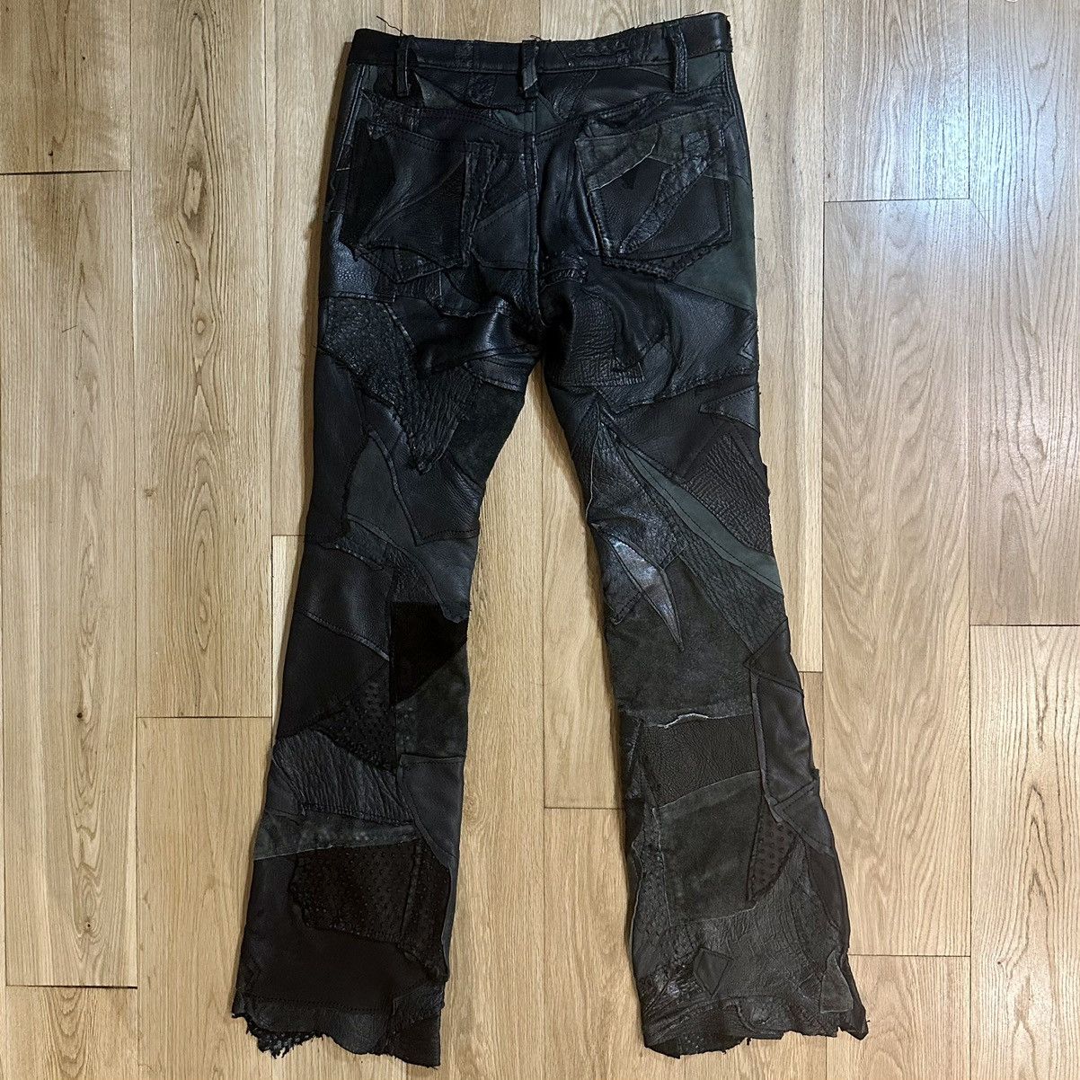 Yasuyuki Ishii Yasuyuki Ishii Patchwork Leather Pants Size US 30 / EU 46 - 3 Thumbnail