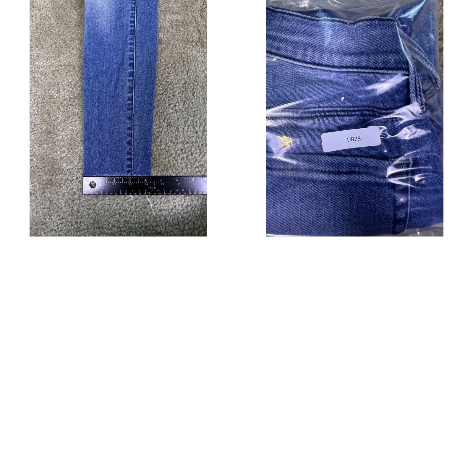 Pacsun PacSun Womens Jeans Mid Rise Ankle Jegging Size 24 Raw Hem Stretch Blue D878 Size 42" / US 20 - 9 Thumbnail
