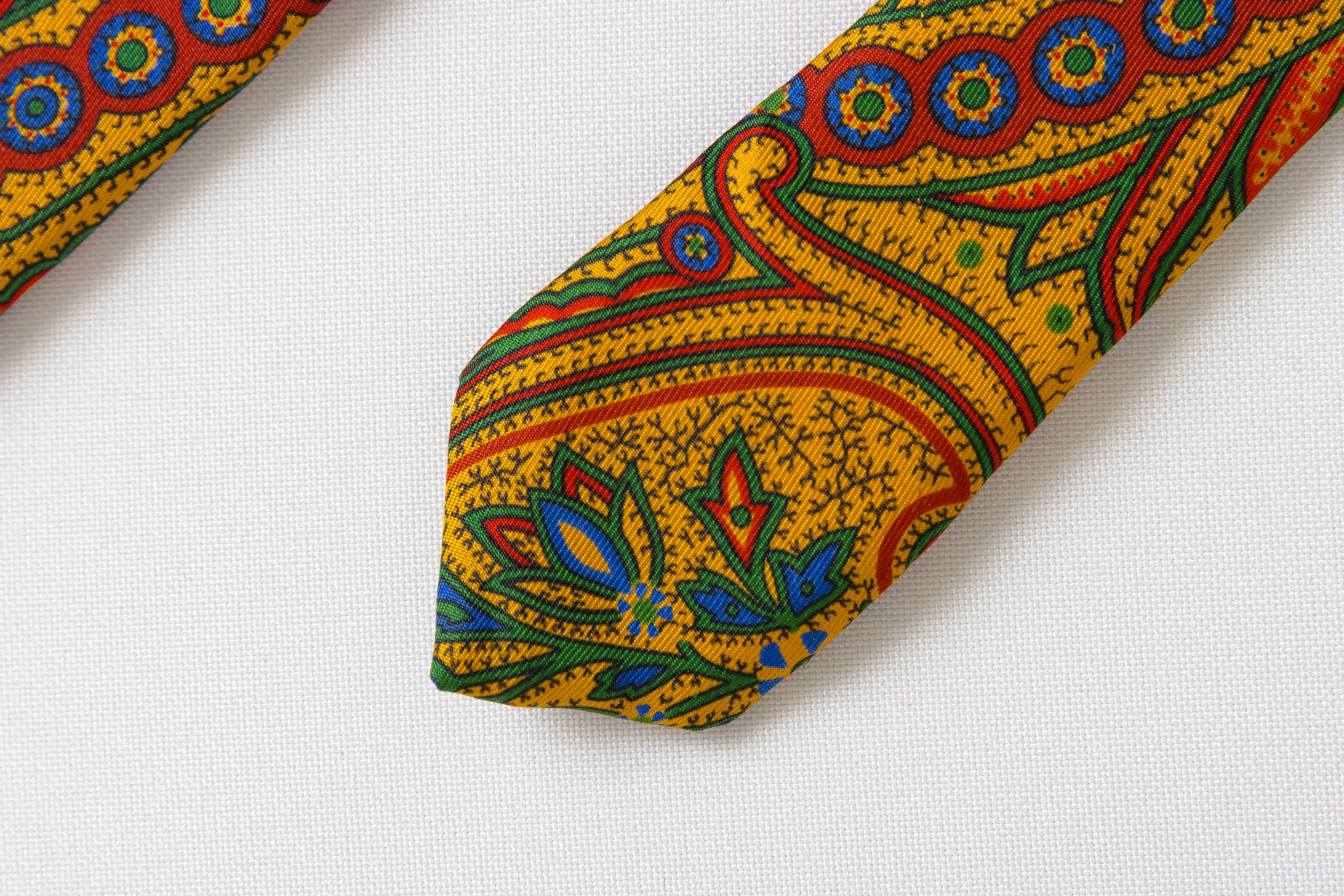 Vintage Vintage Tie abstract floral pattern flowers print necktie 01 Size ONE SIZE - 4 Thumbnail