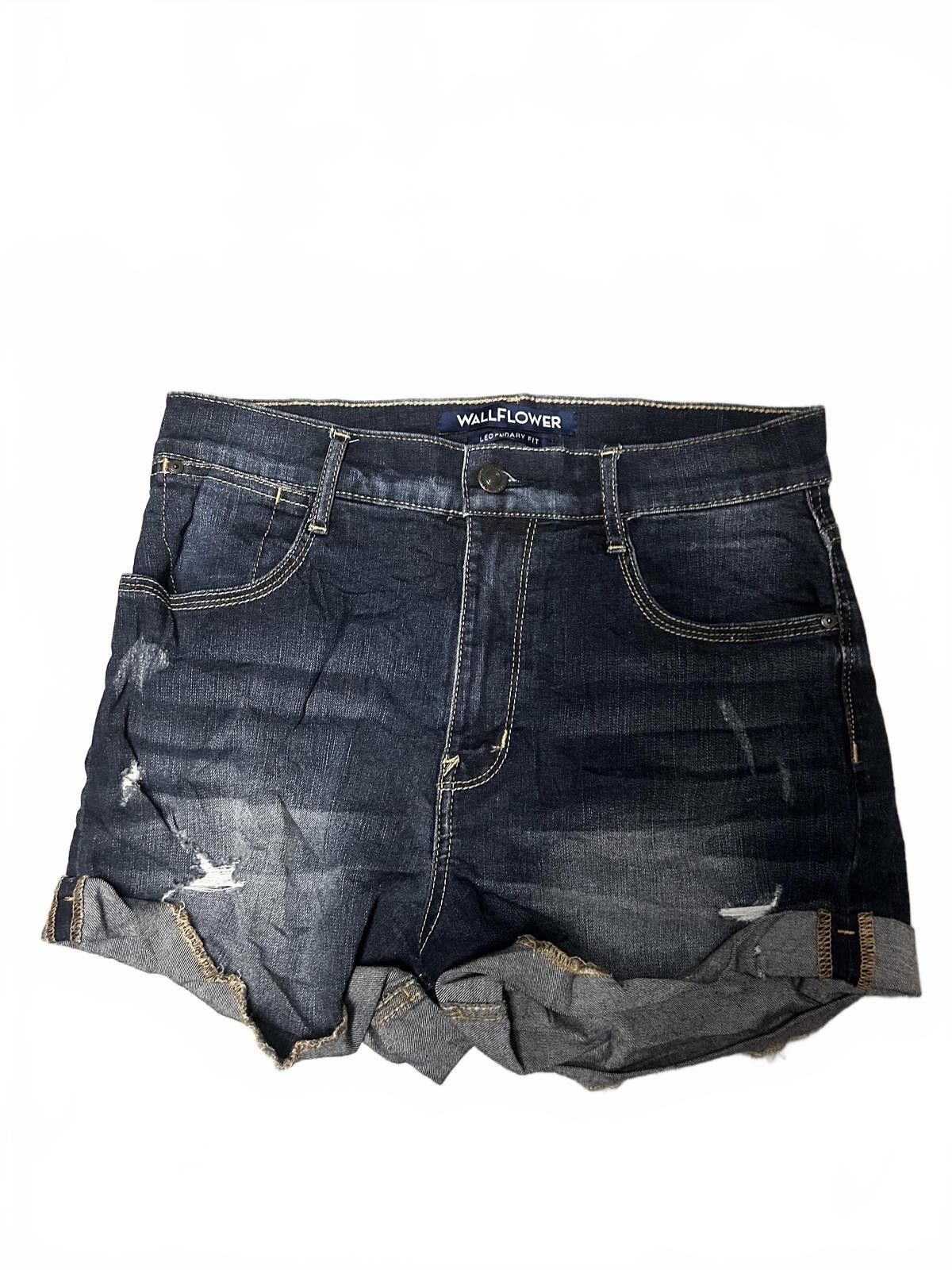 Designer WallFlower Legendary Fit Denim Shorts - Distressed Summer Size 27" / US 4 / IT 40 - 2 Thumbnail