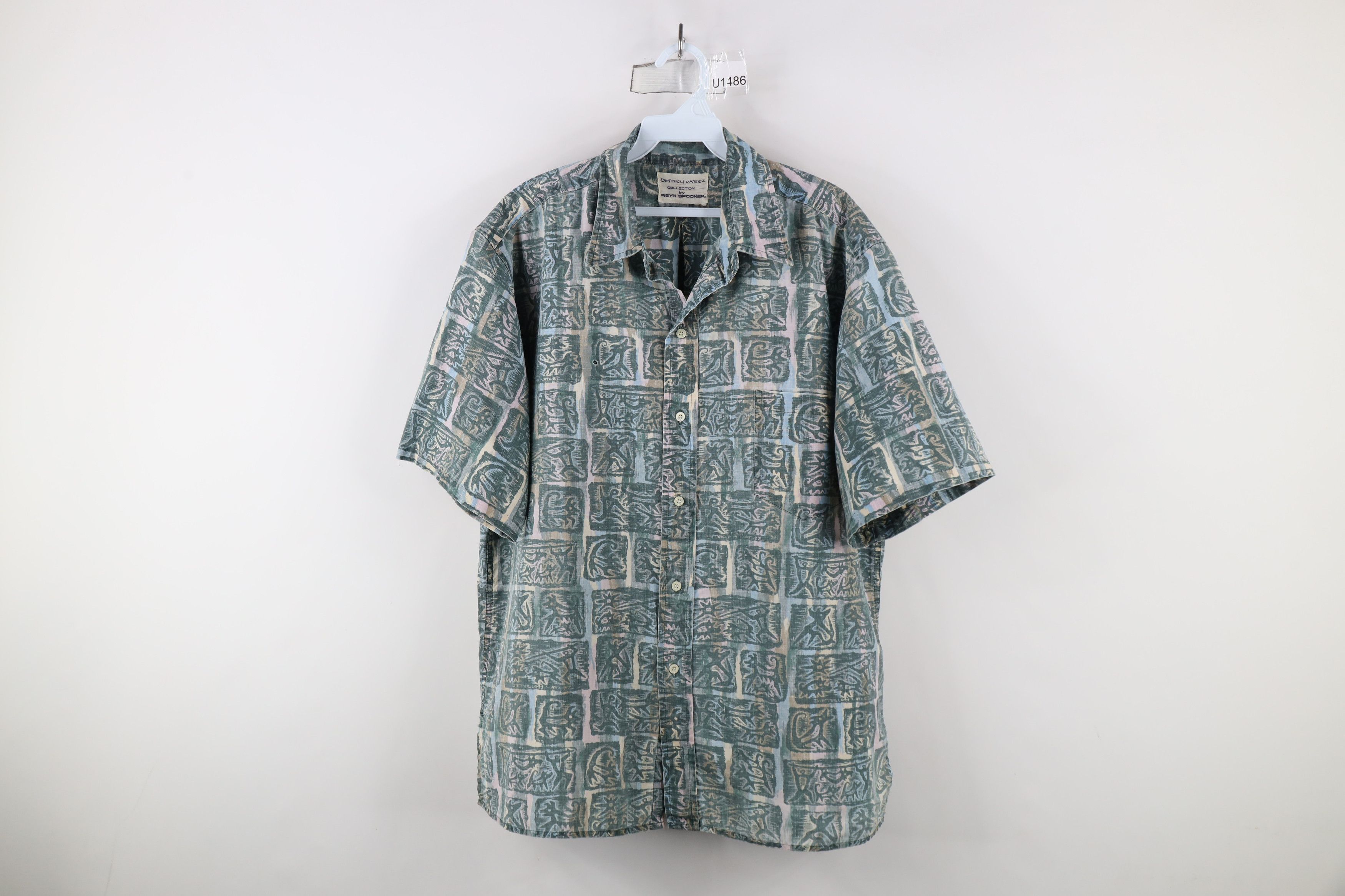 Reyn Spooner × Vintage Vintage 90s Reyn Spooner x Dietrich Varez Art Button Shirt Size US XXL / EU 58 / 5 - 1 Thumbnail