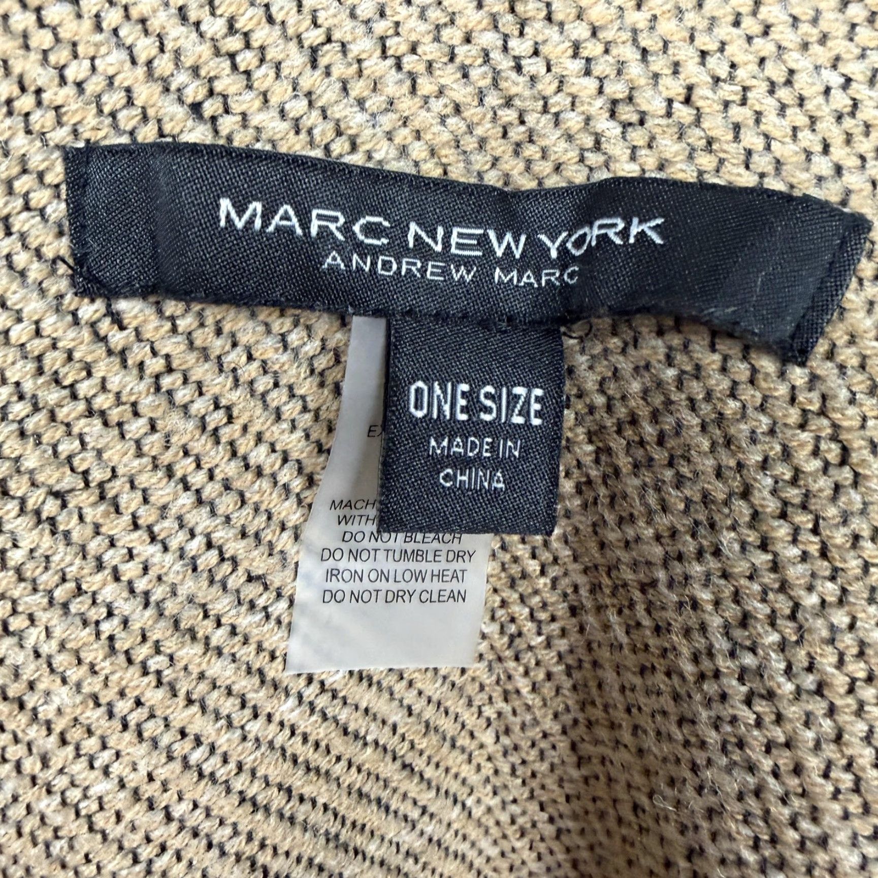 Vintage Marc New York Poncho One Size Geometric Fringe Boho Kimono Green Black Size ONE SIZE - 5 Thumbnail