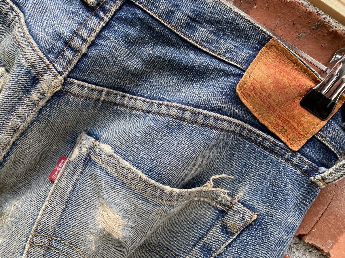 Levi's Vintage Clothing × Vintage W32x29.5 vintage levi's redline distressed damaged denime Size US 32 / EU 48 - 10 Thumbnail