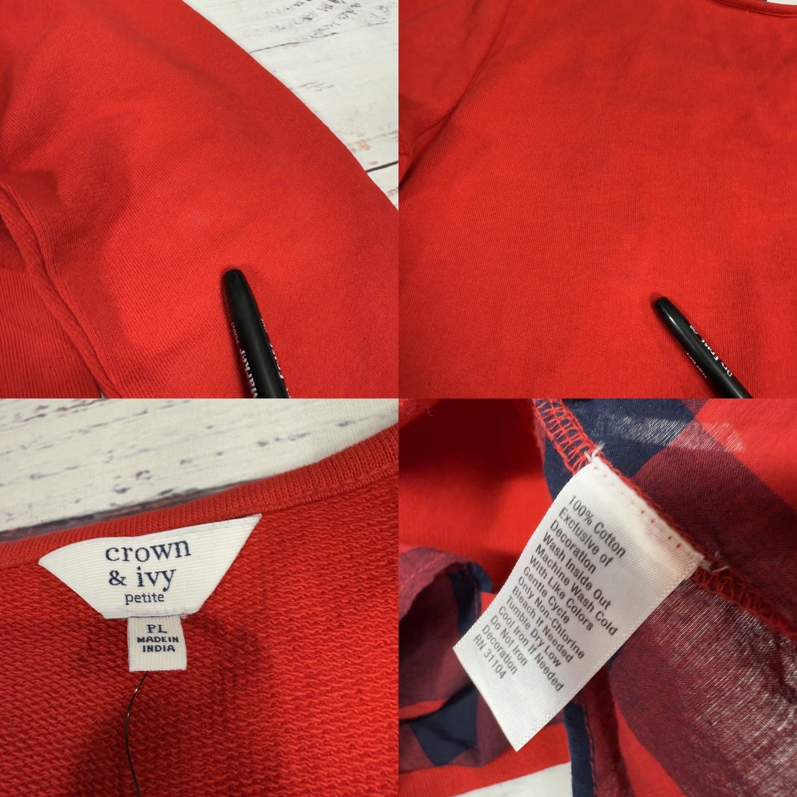 Vintage Crown & Ivy Sweater Shirt Red Womens PL Petite Long Sleeve Pullover Christmas Very Merry Spell Out 90s Womens Size L / US 10 / IT 46 - 8 Thumbnail