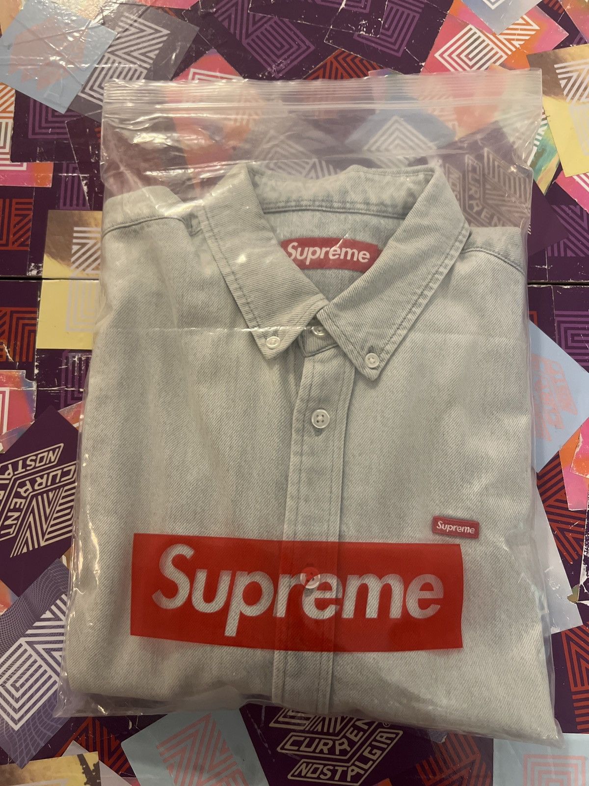 Supreme Supreme Small Box Shirt Washed Denim • M Size US M / EU 48-50 / 2 - 3 Thumbnail
