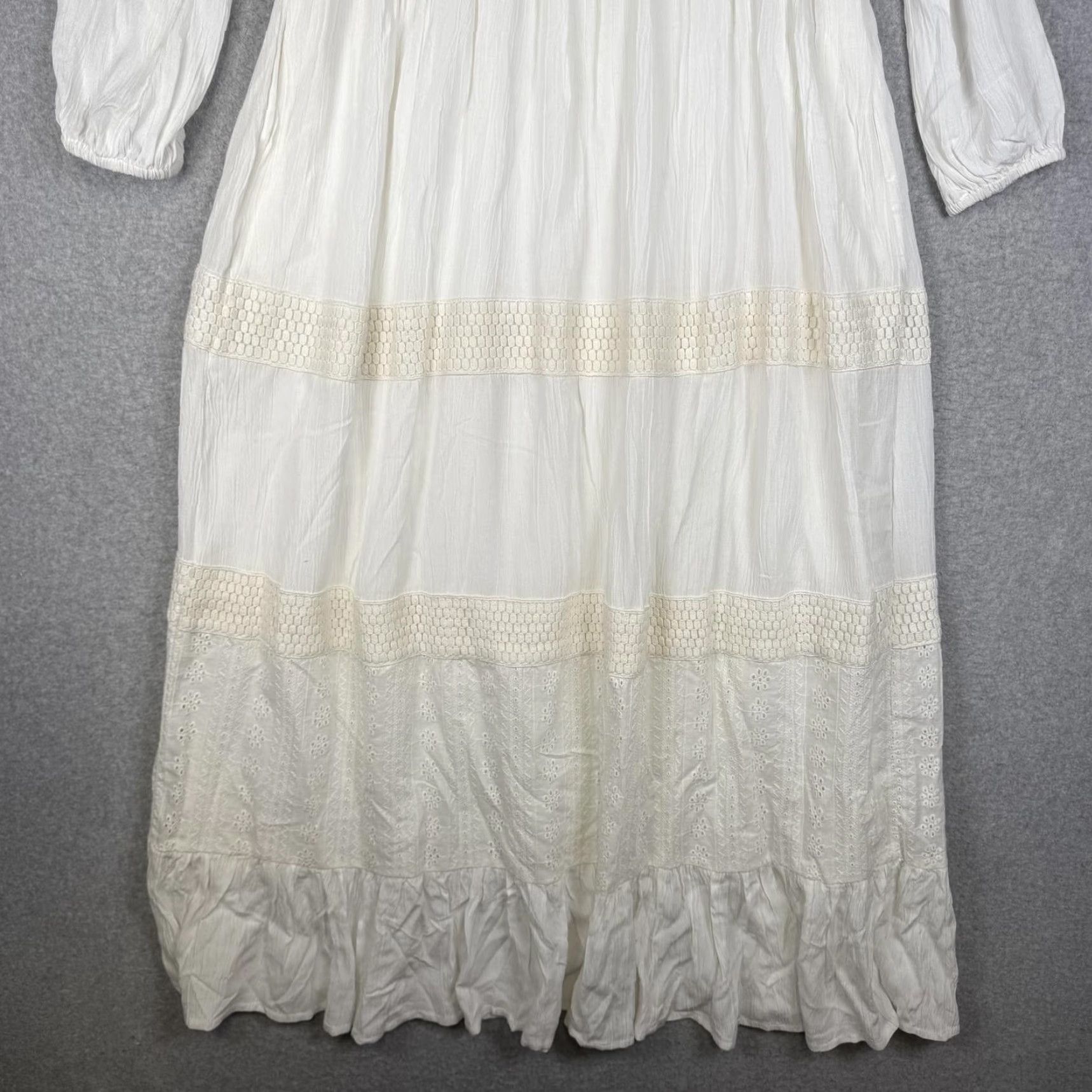 Beverly Hills Polo Club VINTAGE Beverly Hills Polo Club Dress Maxi White Tiered Womens M Size M / US 6-8 / IT 42-44 - 7 Thumbnail