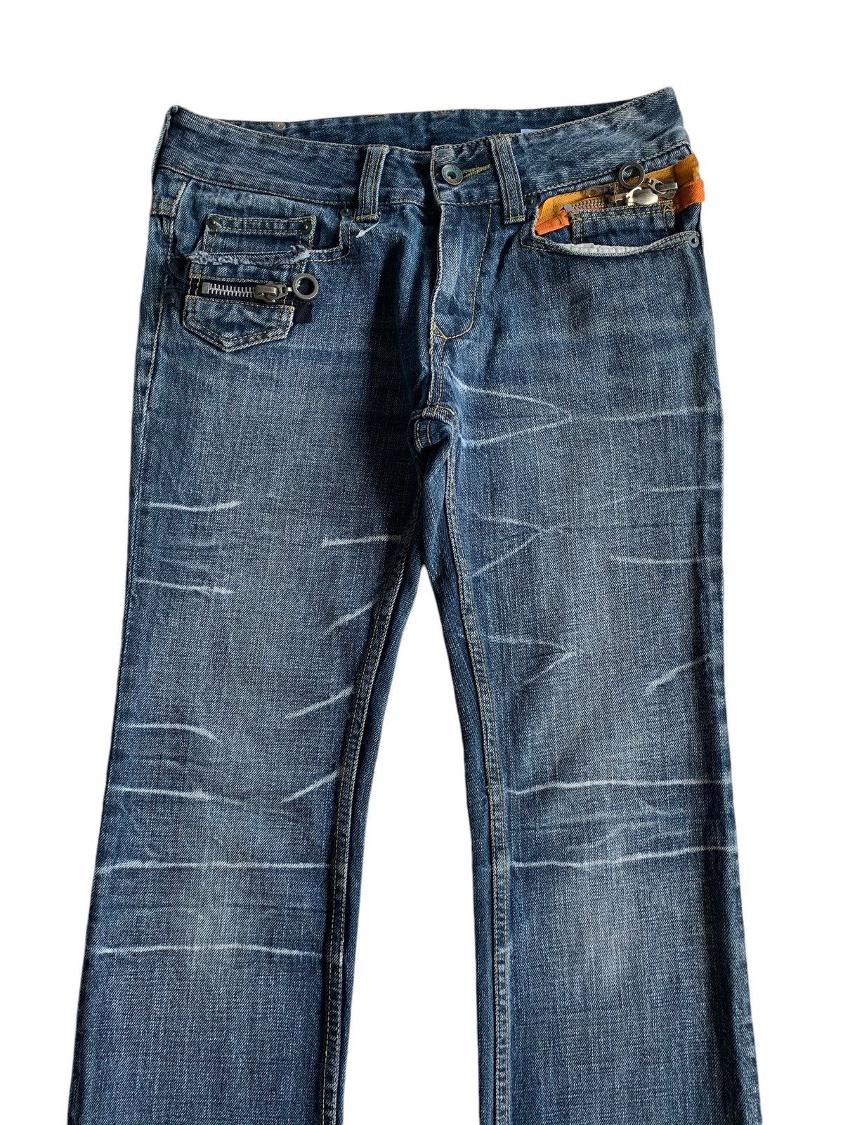 Tornado Mart Flare💥 Semantic Design Punk Style Rusty Distressed Denim☠️🎌 Size US 30 / EU 46 - 8 Thumbnail