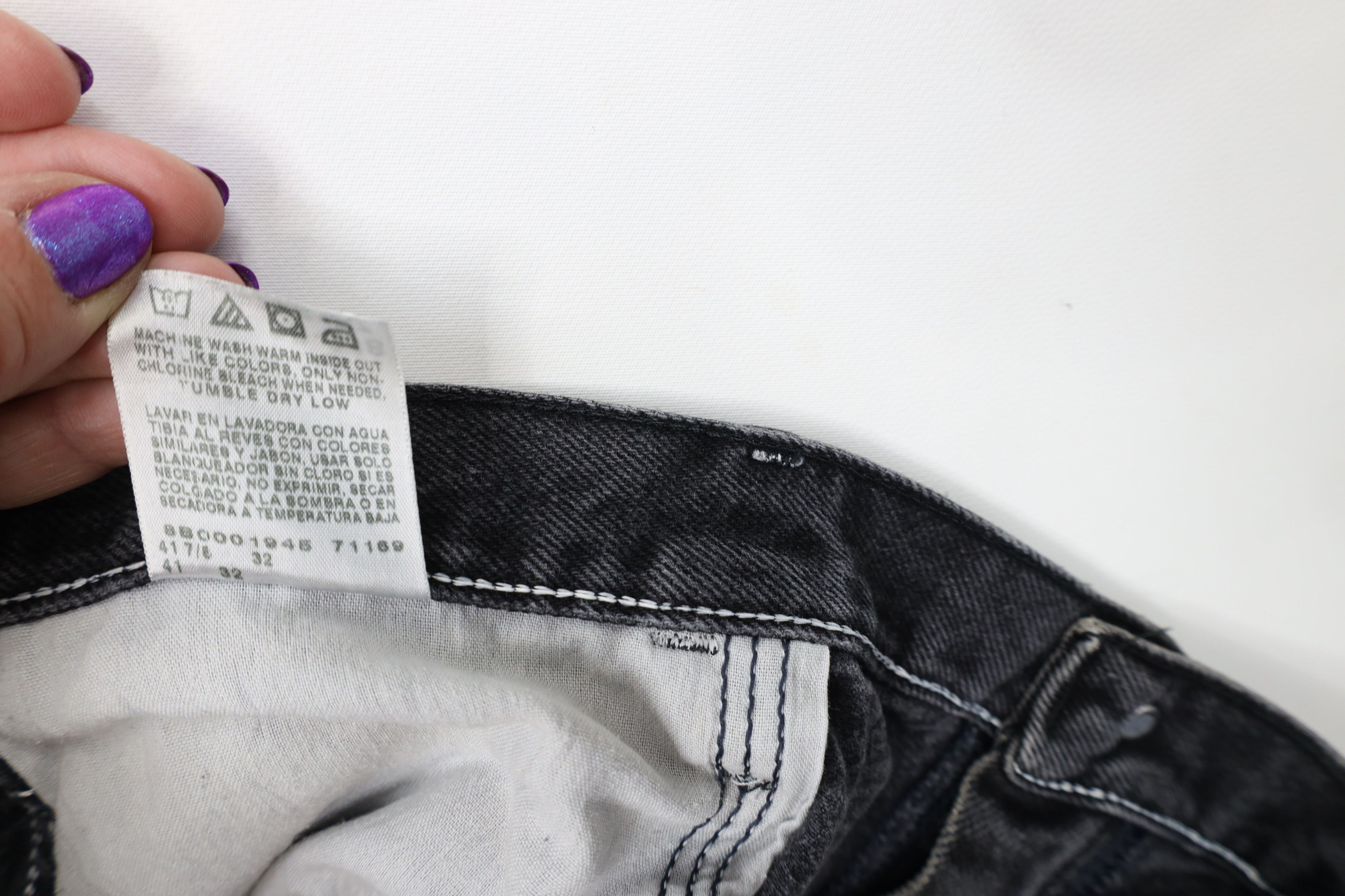 Vintage Vintage 90s Y2K Streetwear Straight Leg Denim Jeans Black Size US 40 / EU 56 - 7 Thumbnail