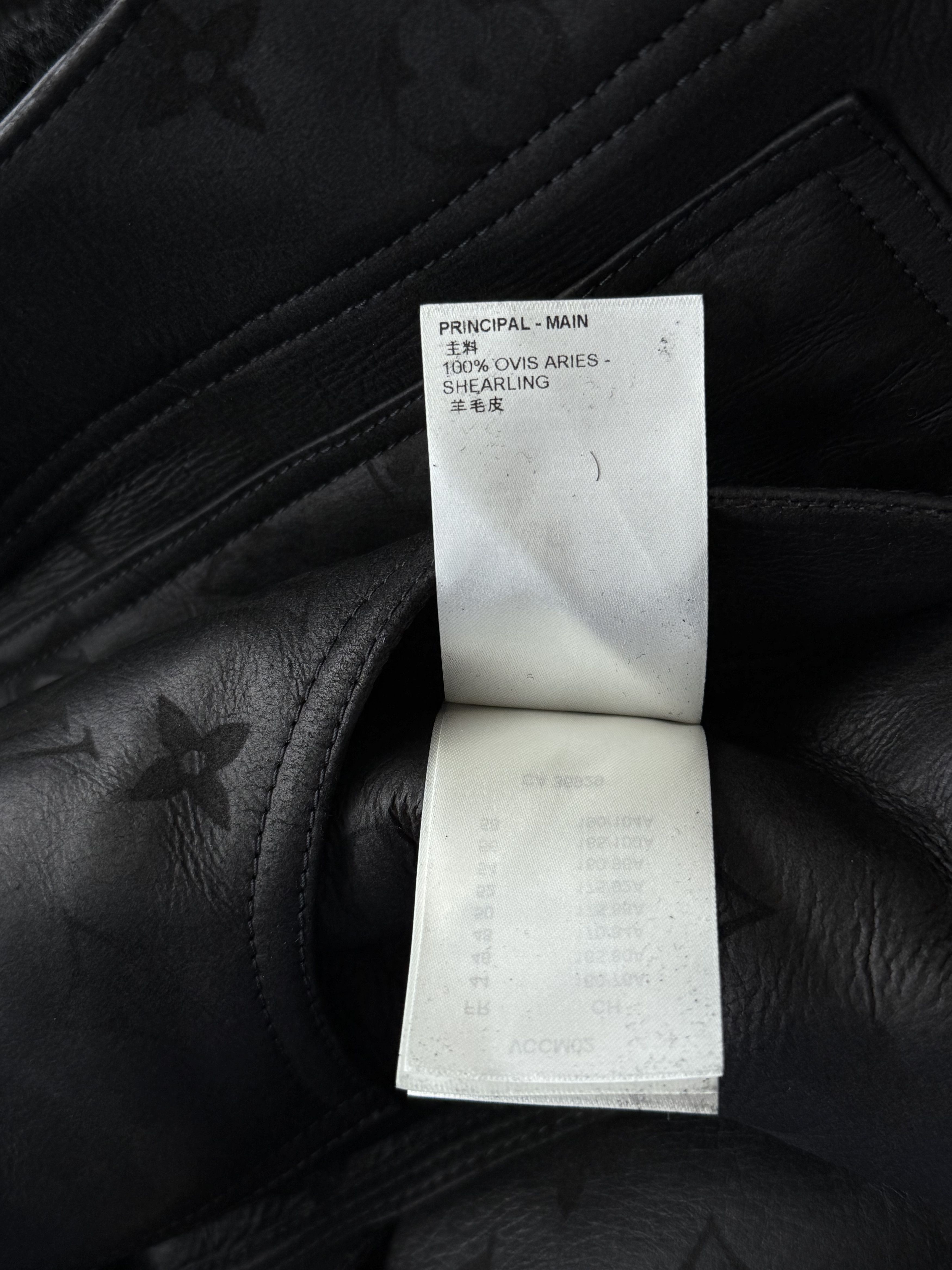 Louis Vuitton Louis Vuitton Black Monogram Shearling Jacket Size US S / EU 44-46 / 1 - 5 Thumbnail