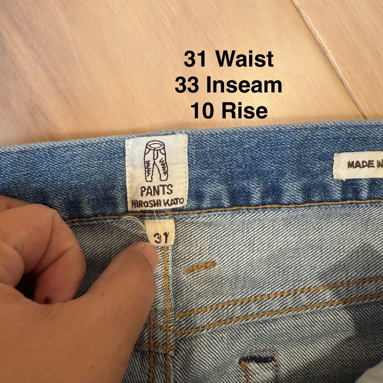 KATO Hiroshi Kato Selvedge Jeans 31 Blue Pen Slim Streeatwear Size US 31 - 7 Thumbnail