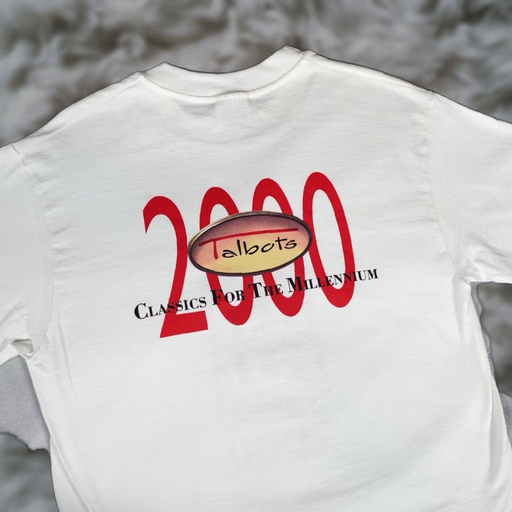 Hanes VINTAGE Hanes Men’s T-Shirt Short Sleeve Crew Neck Cotton Logo Graphic Y2K 2000s White Size US M / EU 48-50 / 2 - 1 Thumbnail