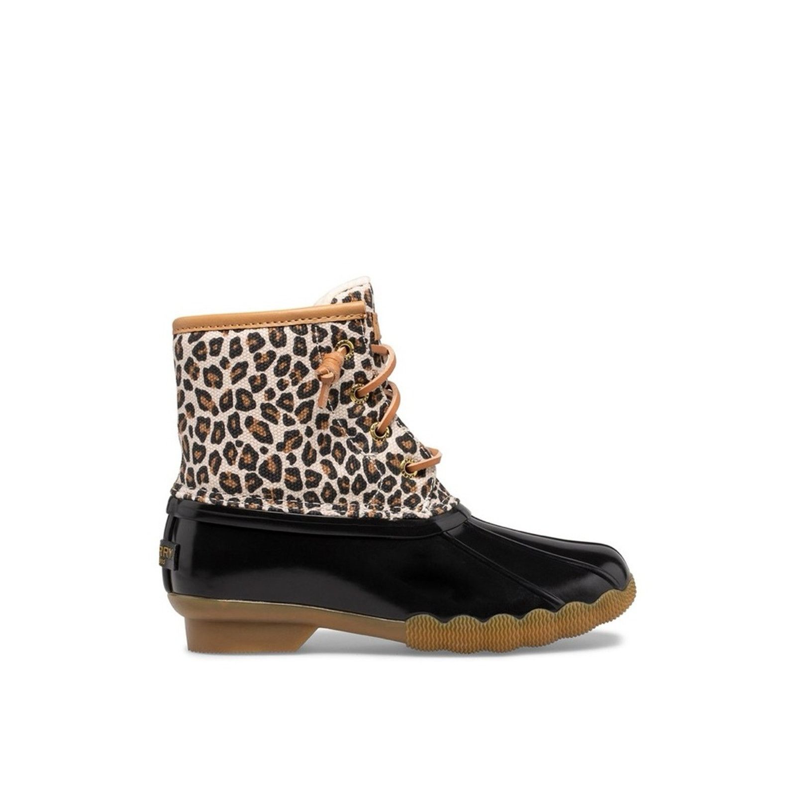 Sperry Sperry Black and Tan Winter Rain Boots Size US 5 / IT 35 - 1 Thumbnail