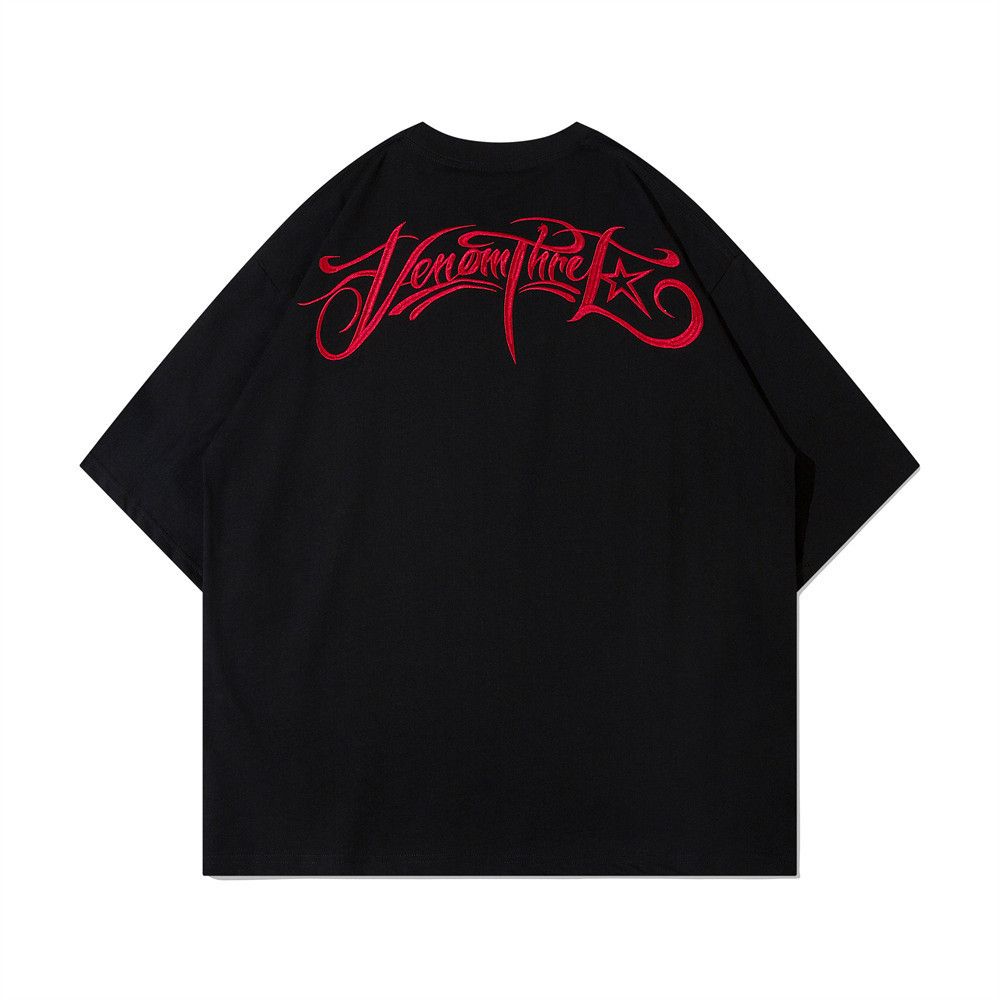 Japanese Brand × Vintage Men's loose casual letter embroidered short-sleeved T-shirt Size US M / EU 48-50 / 2 - 1 Thumbnail