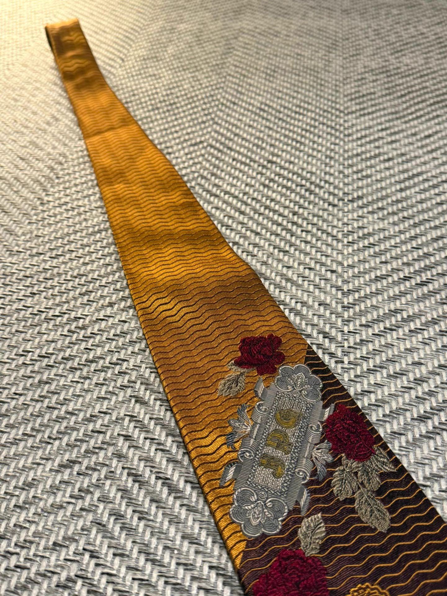 Jean Paul Gaultier Jean Paul Gaultier Rose Emblem Jacquard Tie K24 Size ONE SIZE - 3 Thumbnail