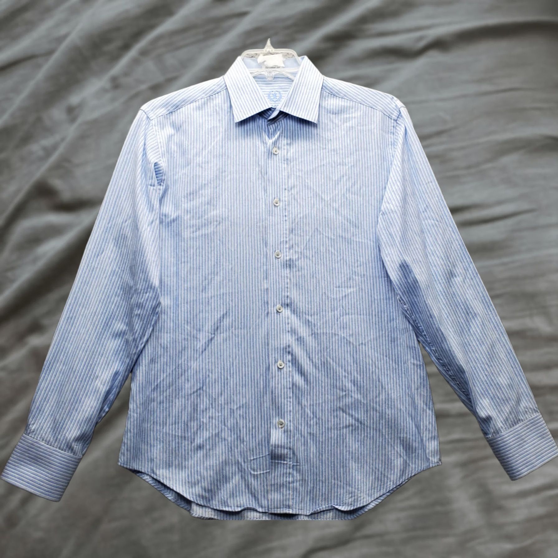 BUGATCHI Bugatchi Uomo Shirt Mens M Multi Striped Shaped Fit Long Sleeve Collar Button Up Size US M / EU 48-50 / 2 - 1 Thumbnail