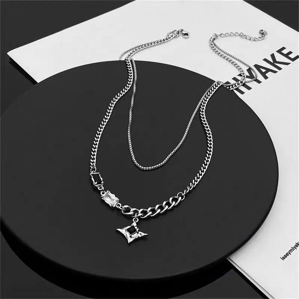 Other Zircon Star Double Layer Necklace Size ONE SIZE - 5 Thumbnail
