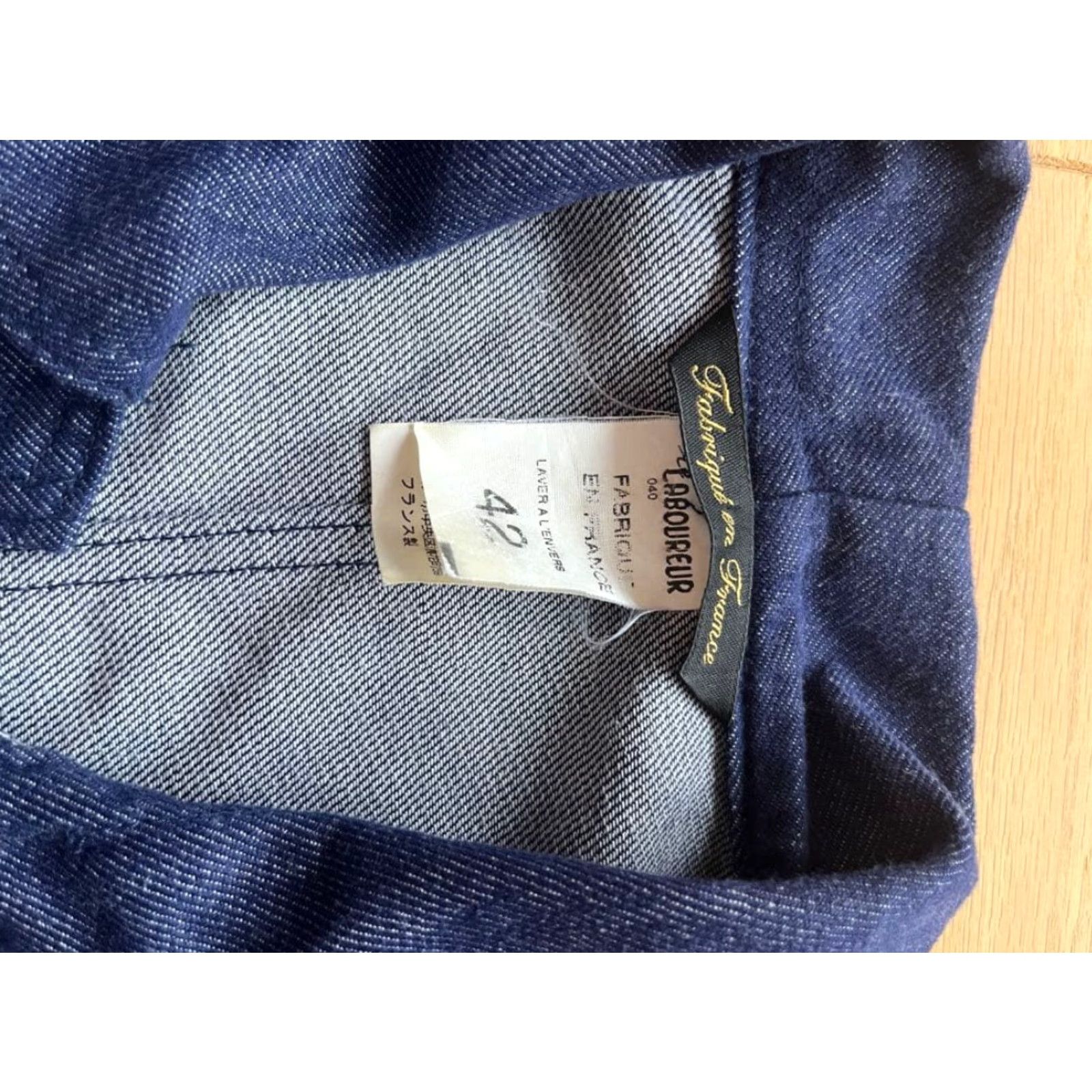 Denime Le Laboureur Denim Coverall Jacket French Workwear Size L Chore Jacket Denim Blue Tactics 90s Mens Size US 33 - 4 Thumbnail