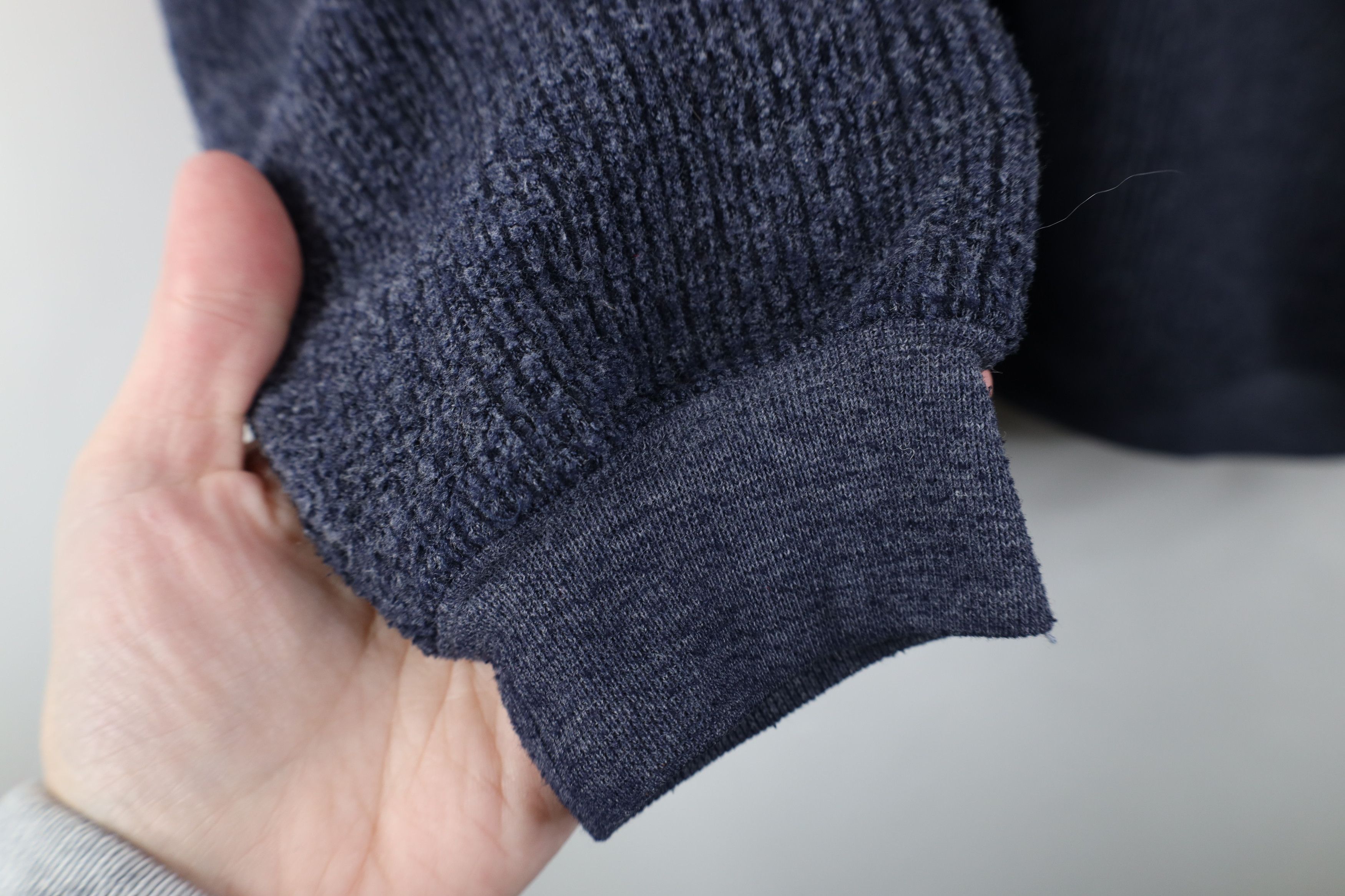 Vintage Vintage 90s Streetwear Knit Fleece Collared Sweatshirt Blue Size US M / EU 48-50 / 2 - 7 Thumbnail