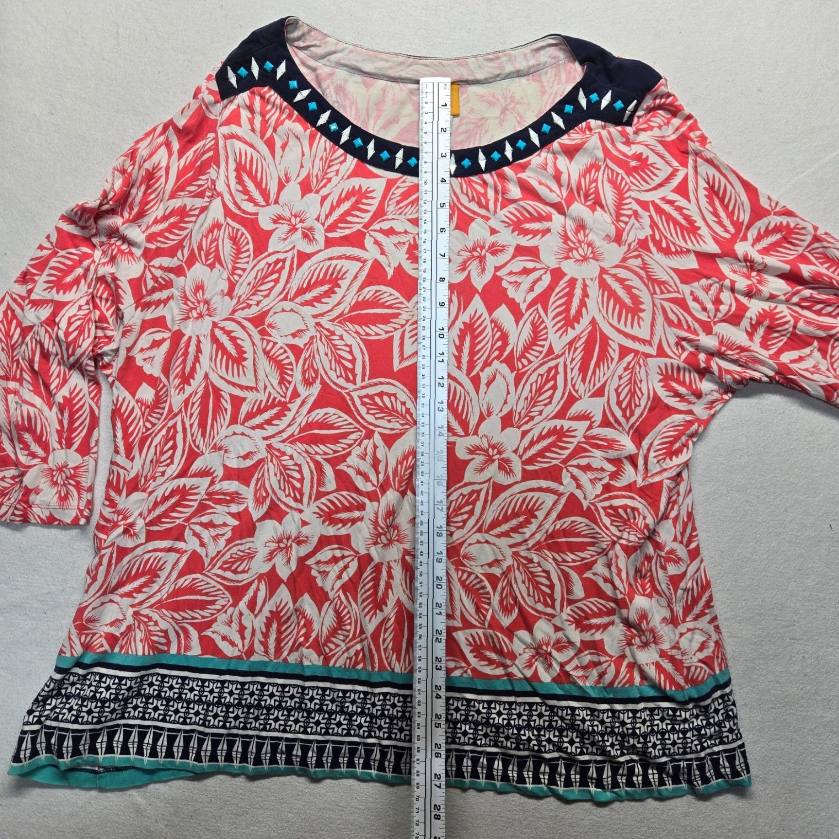 Vintage Ruby Road Shirt Adult Women's Plus Size 3X Red Floral All Over Print Size XXL / US 16-18 / IT 52-54 - 7 Thumbnail