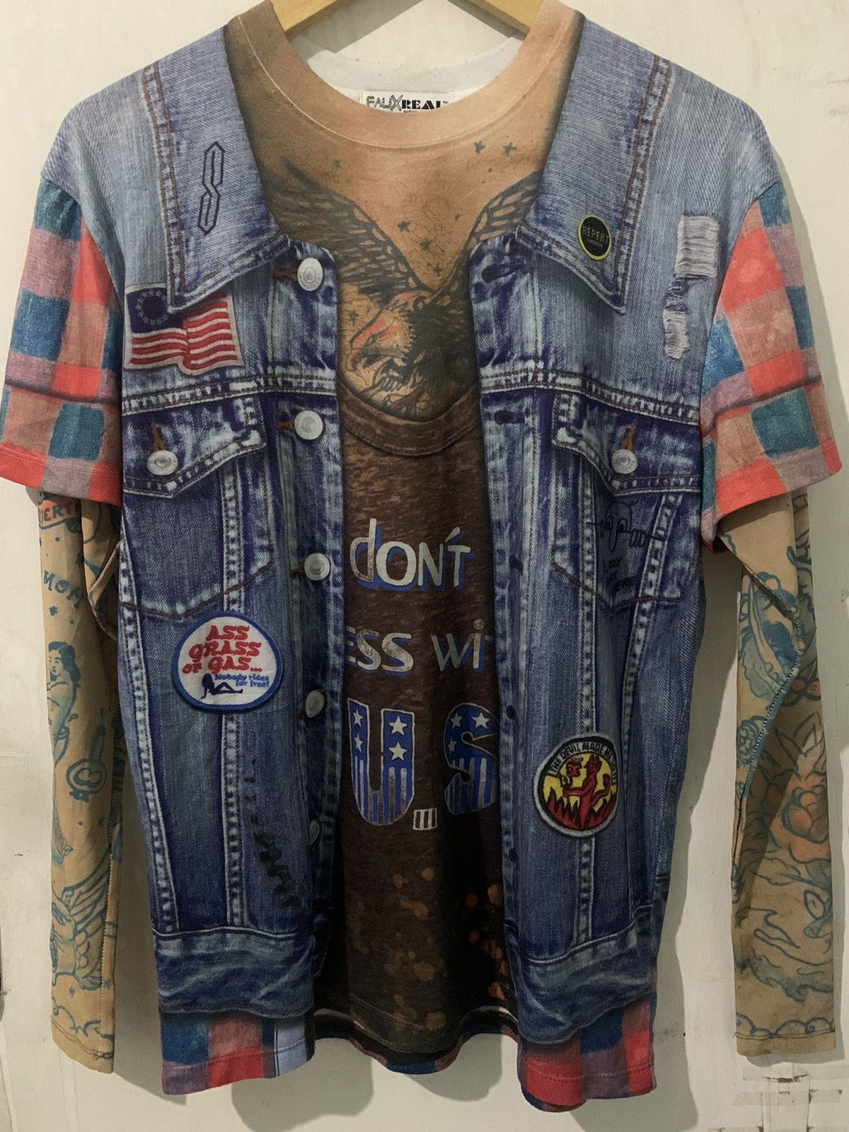 Hysteric Glamour × If Six Was Nine × Le Grande Bleu (L.G.B.) Japanese tattoo t-shirt Paul Gaultier style Size US M / EU 48-50 / 2 - 5 Thumbnail