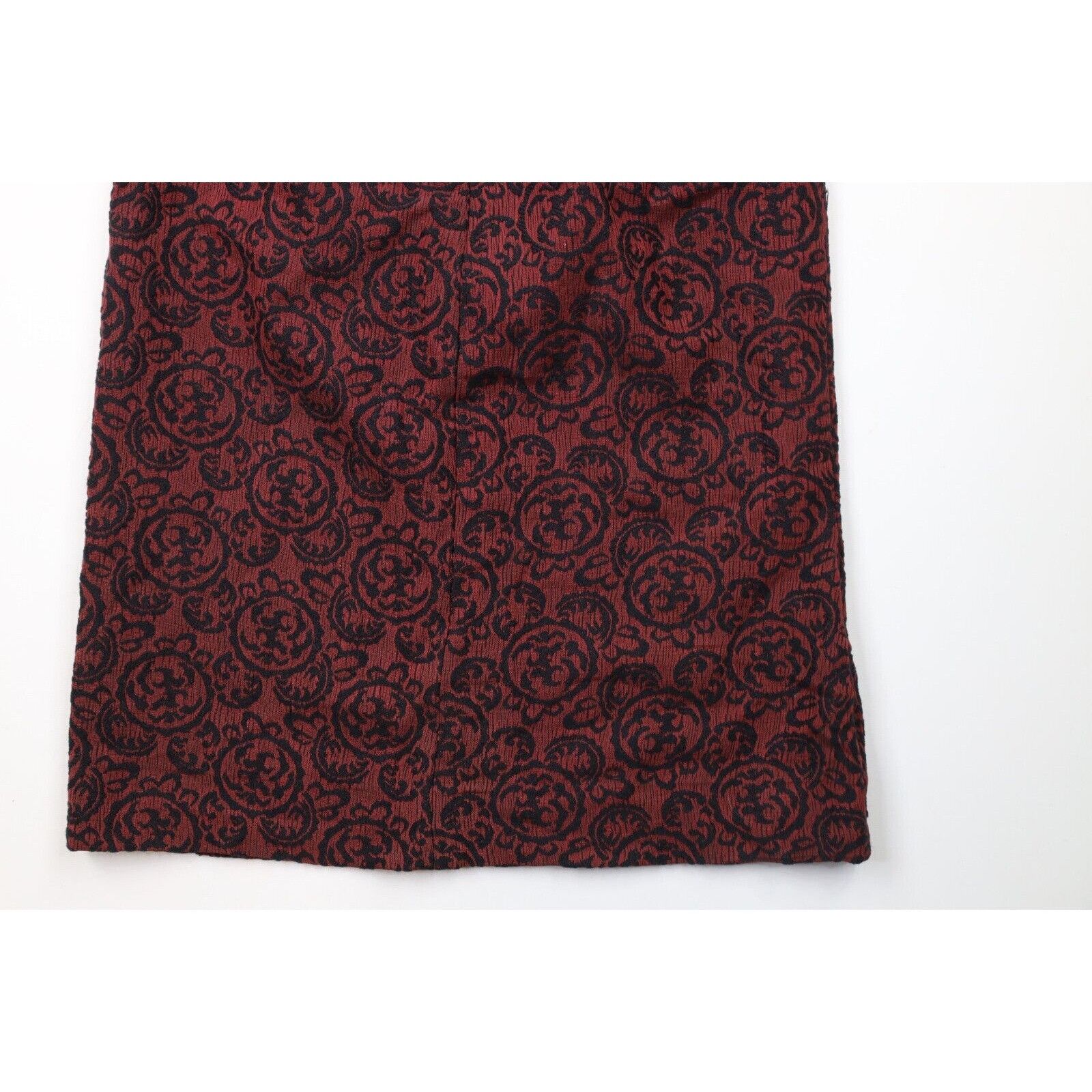 Vintage Vintage 50s 60s Rockabilly Goth Jacquard Paisley Skirt Size 28" / US 6 / IT 42 - 10 Thumbnail