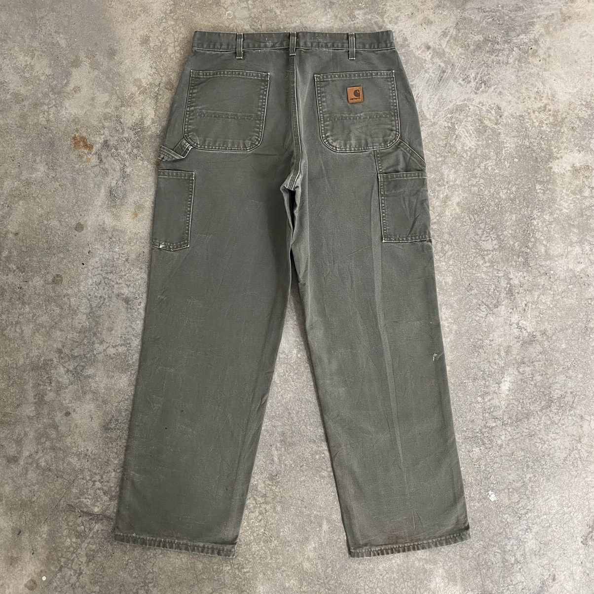 Carhartt Vintage Carhartt Moss Green Carpenter Workwear Pants Size US 34 / EU 50 - 15 Thumbnail
