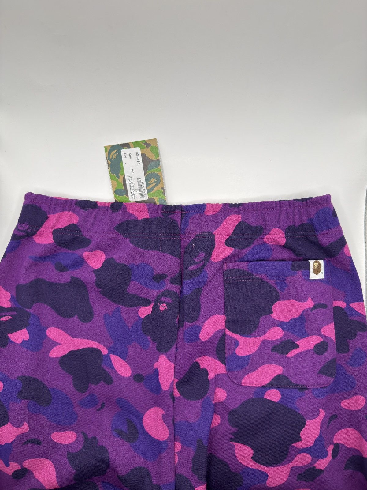 Bape A Bathing Ape Bape Color Camo Shark Sweatpants Purple L Size US 31 - 4 Thumbnail