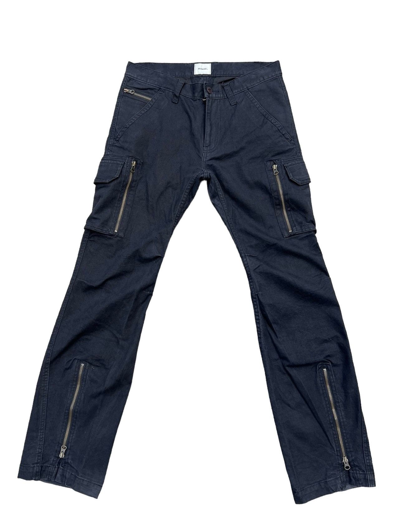 wjk Acoustic Japan Black Parachute Flare Cargo Trouser Pant Size US 31 - 1 Thumbnail