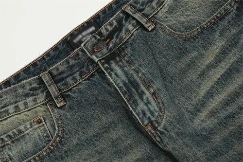 Japanese Brand × Jean Men's hippie trend distressed washed flared ripped jeans Size US 34 / EU 50 - 4 Thumbnail