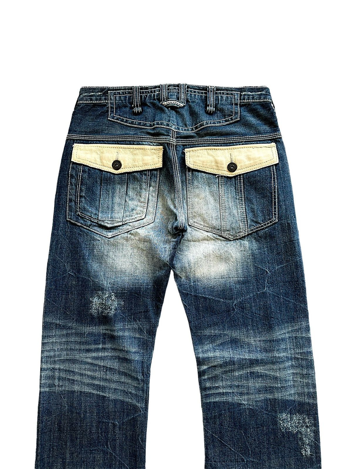Japanese Brand 00’s Army of No !!! calf leather jeans Size US 32 / EU 48 - 5 Thumbnail
