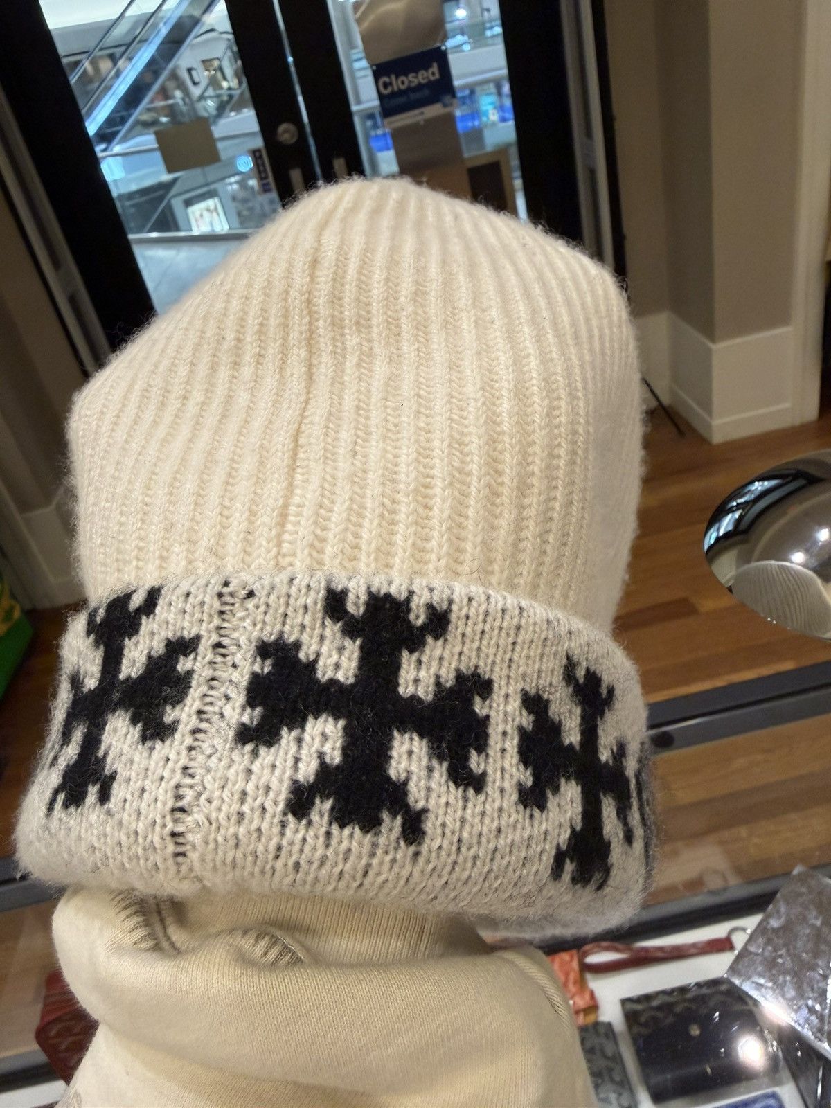 Chrome Hearts Chrome Hearts ‘Big Daddy’ Cashmere Beanie - White Size ONE SIZE - 3 Thumbnail