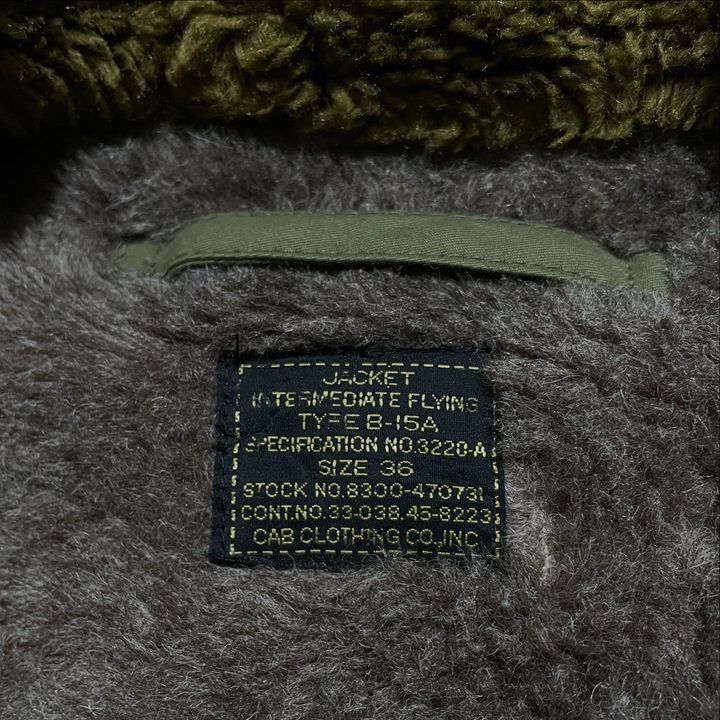 Buzz Rickson's Cab Clothing B15-A Flight Jacket Size US S / EU 44-46 / 1 - 9 Thumbnail