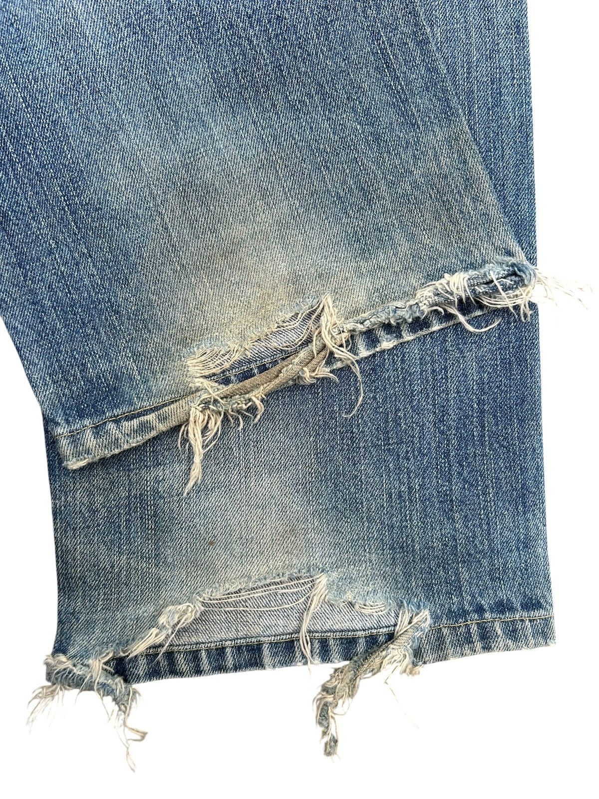 Kapital Vintage Levis Big E Selvedge Distressed Denim Jeans Size US 28 / EU 44 - 16 Thumbnail