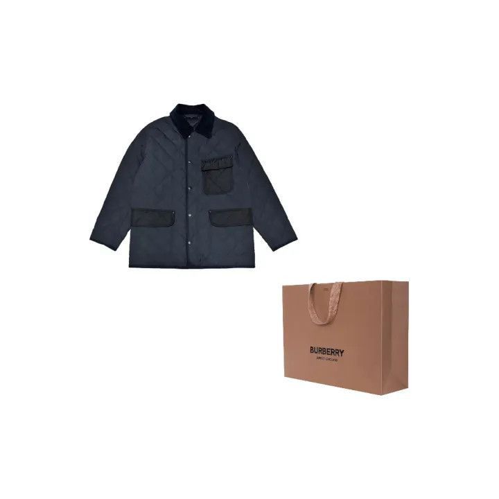 Burberry Burberry Diamond Pattern Long Sleeve Cotton Jacke