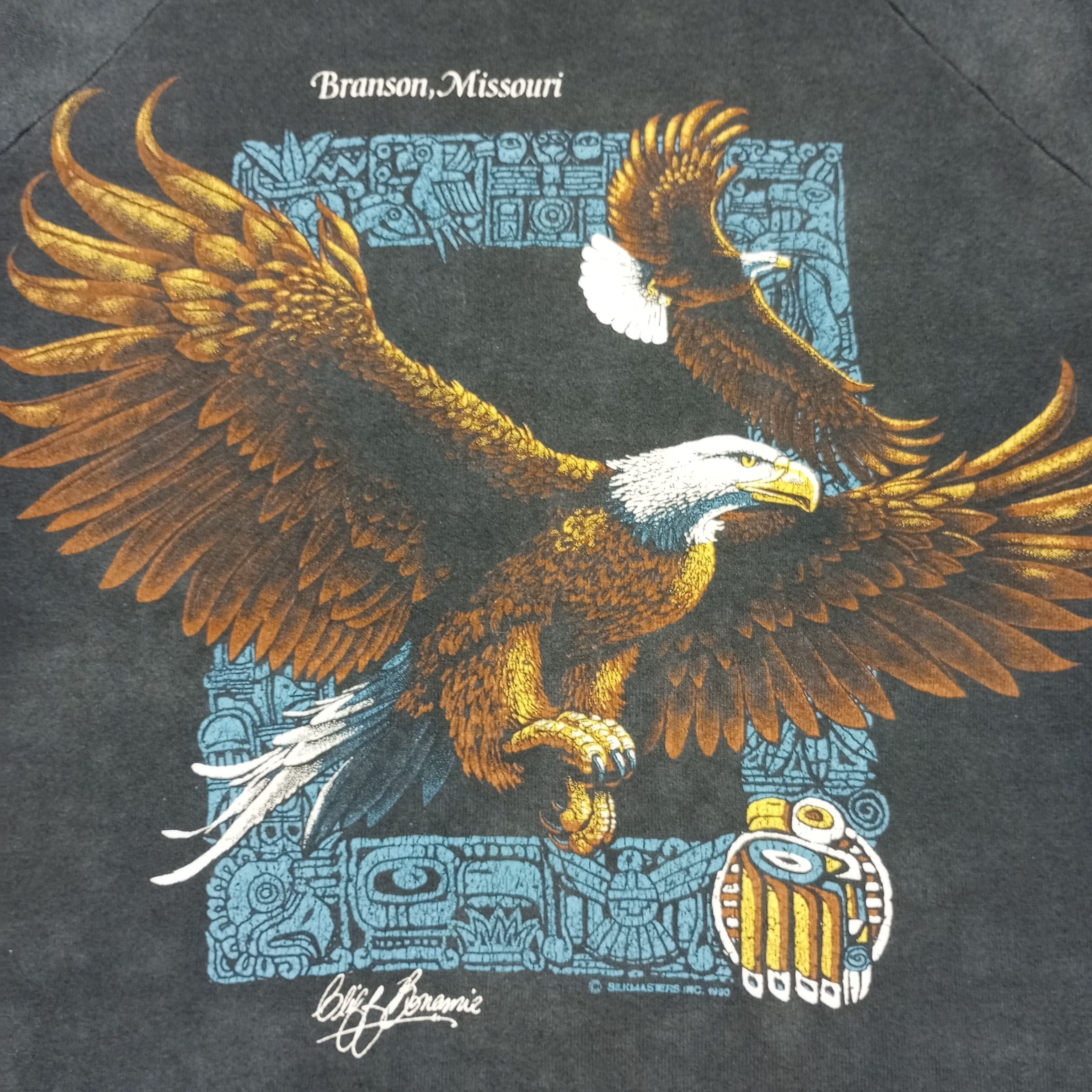 Vintage Eagle Big Print Design Motorcycle Style Vintage Sweatshirt Size US M / EU 48-50 / 2 - 2 Thumbnail