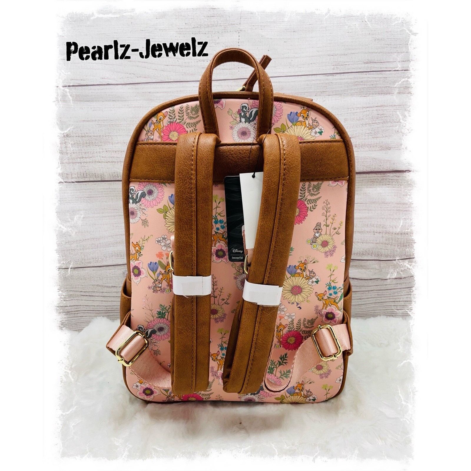 Disney Loungefly Disney Bambi Cast Floral Allover Mini Backpack Box Size ONE SIZE - 3 Thumbnail