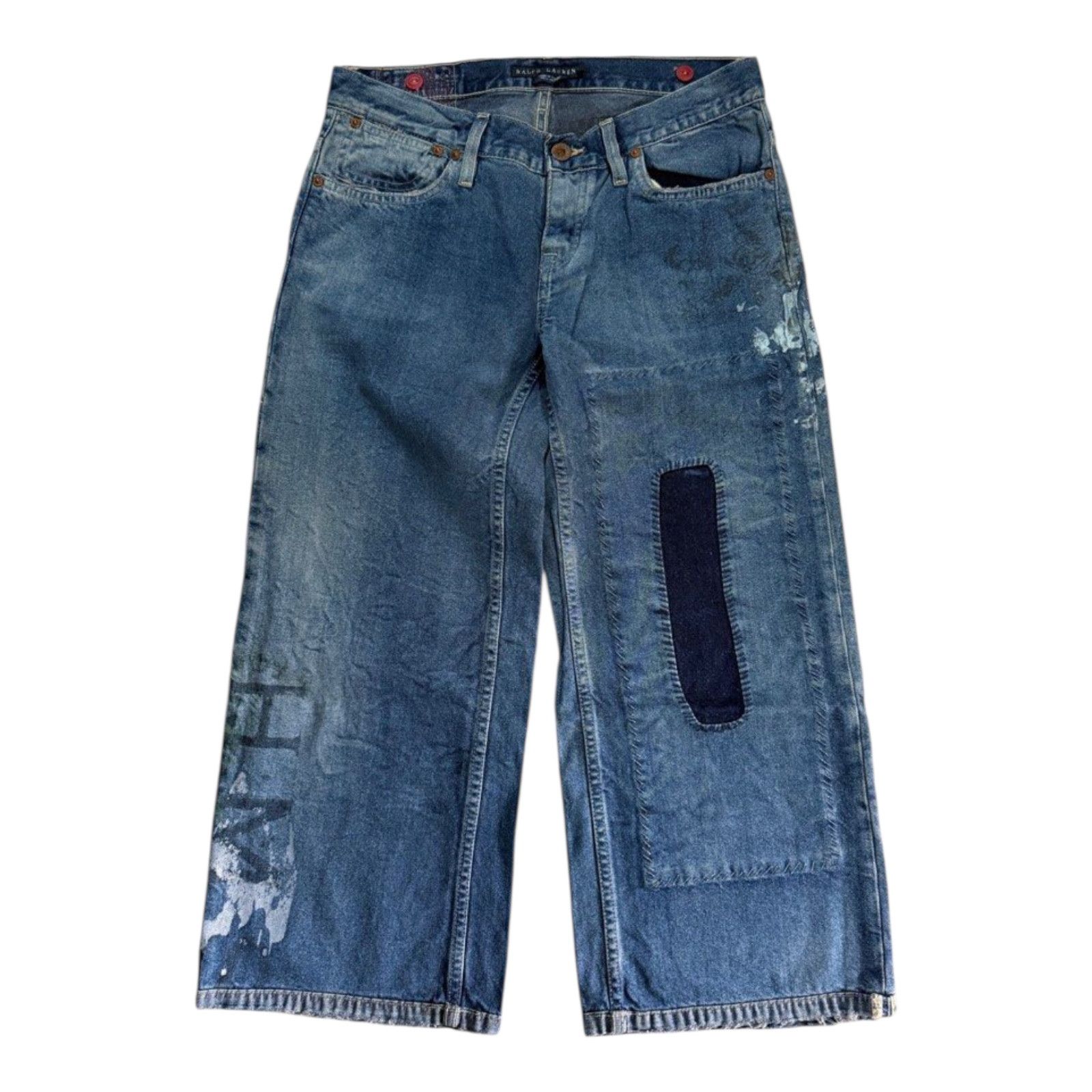 Ralph Lauren Polo Ralph Lauren Boro Sashiko Baggy Jeans Size 31" - 2 Thumbnail