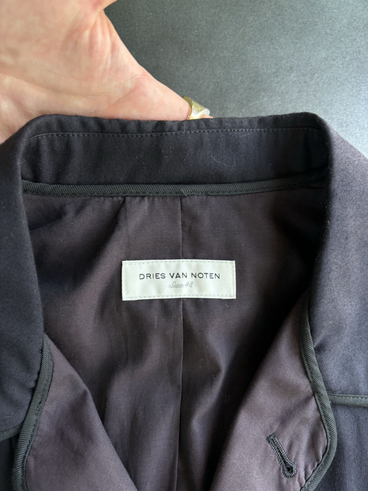 Designer × Dries Van Noten Dries Van Noten Blazer Shop Coat Chore Jacket Cashmere Silk Size 48S - 6 Thumbnail