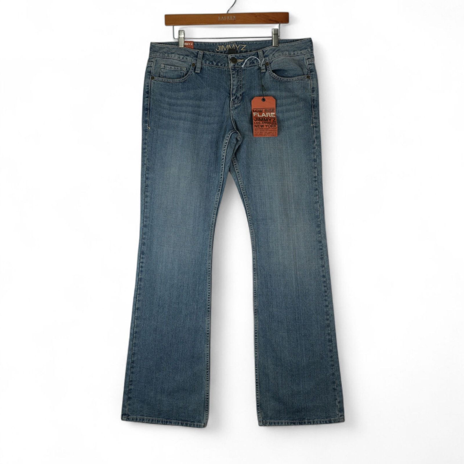 Other Jimmy'z Jeans Womens 14L (37x35) Blue Low Rise Flare Y2K Size 37" - 1 Thumbnail