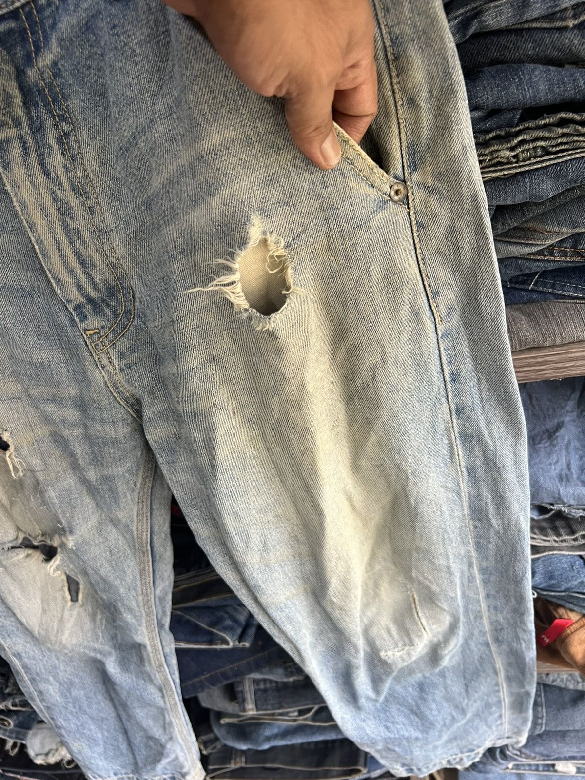 Japanese Brand 🔥Rare RCWB & Co Distressed Denim Size US 32 / EU 48 - 7 Thumbnail