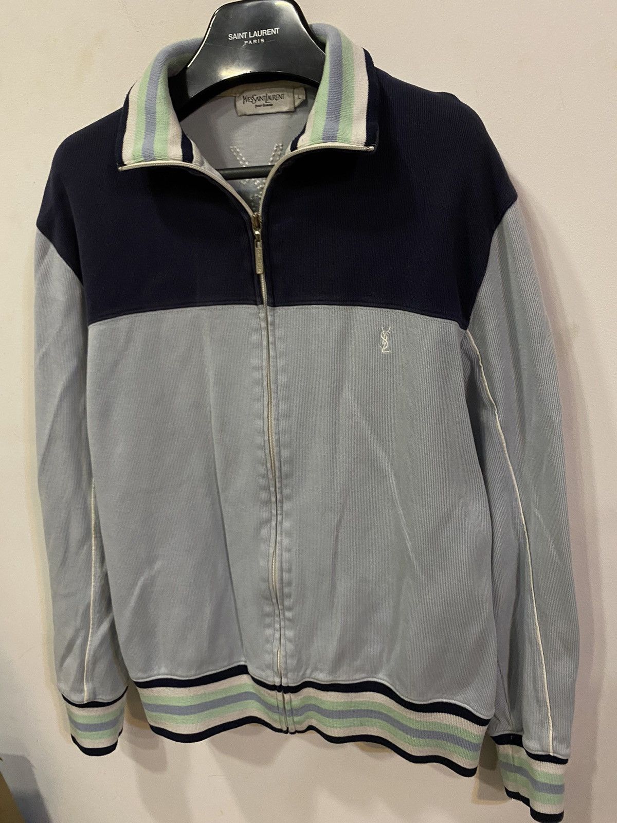 Yves Saint Laurent Blue YSL Sweatshirt Zip YSL Jacket YSL Sweater Size US M / EU 48-50 / 2 - 10 Thumbnail