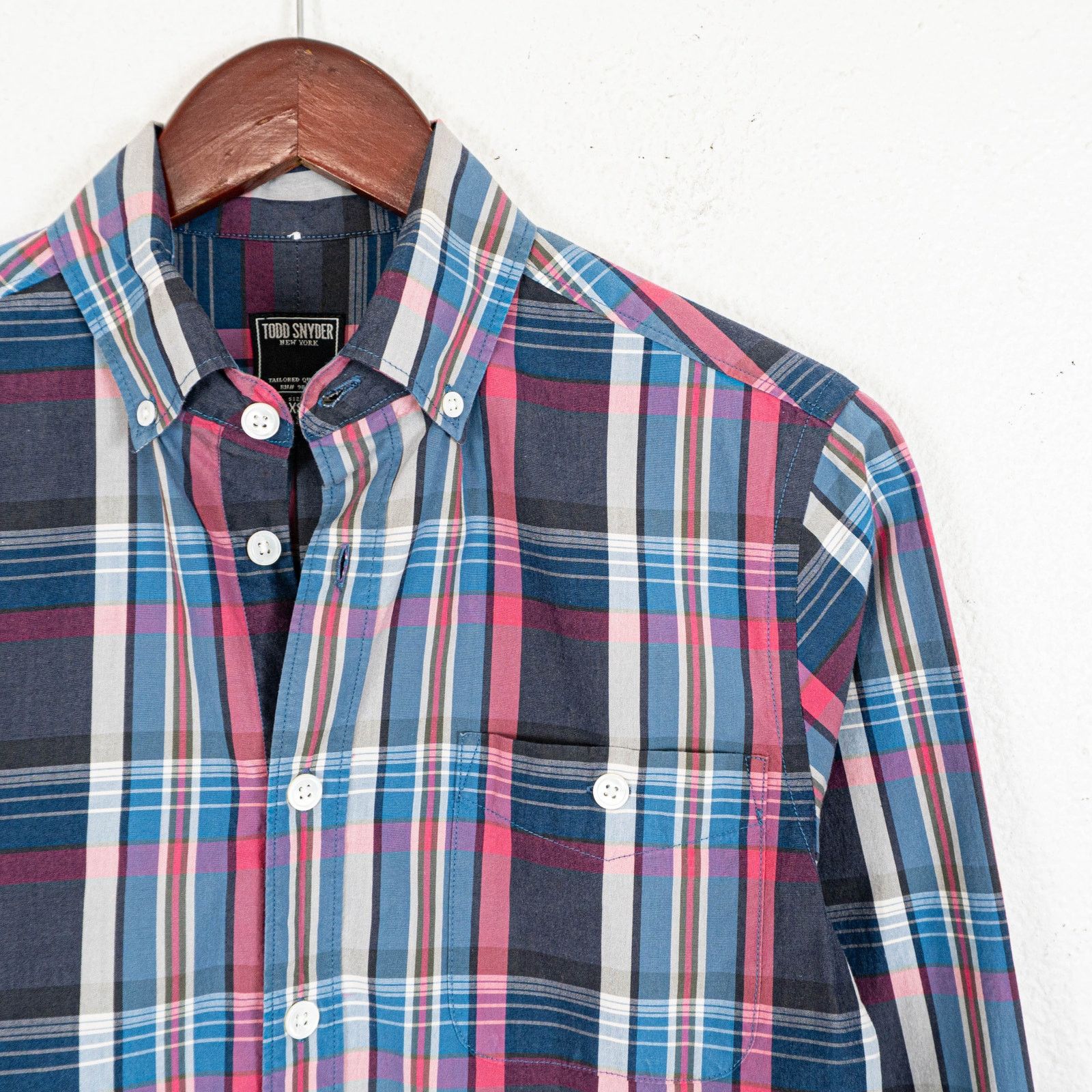 Todd Snyder Todd Snyder Men's Button Down Shirt Plaid Blue Multi XS Size US XS / EU 42 / 0 - 3 Thumbnail