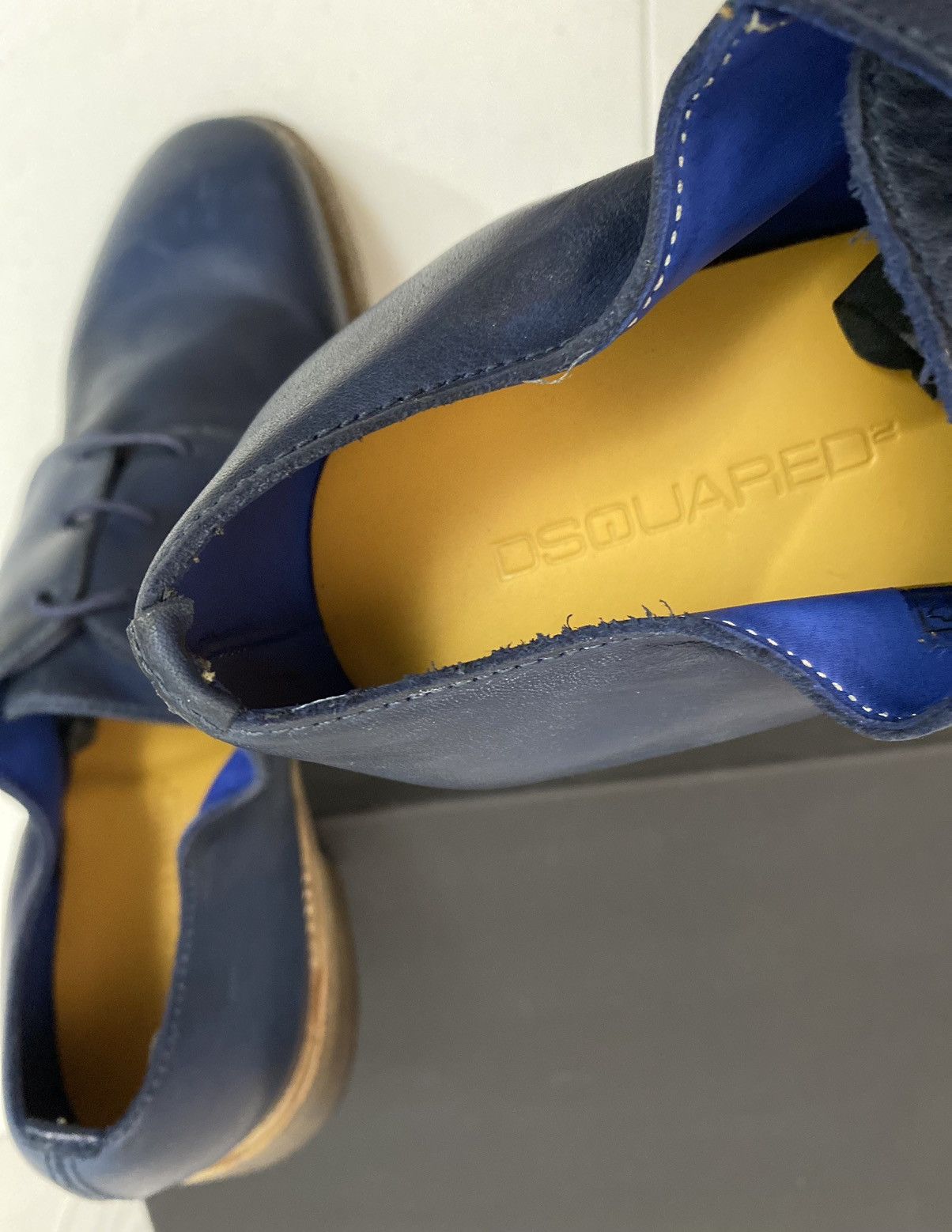 Dsquared2 Dsquared2 🇮🇹 Blue Goodyear welt Handmade Uni Derby 8.5 NEW Size US 8.5 / EU 41-42 - 2 Thumbnail
