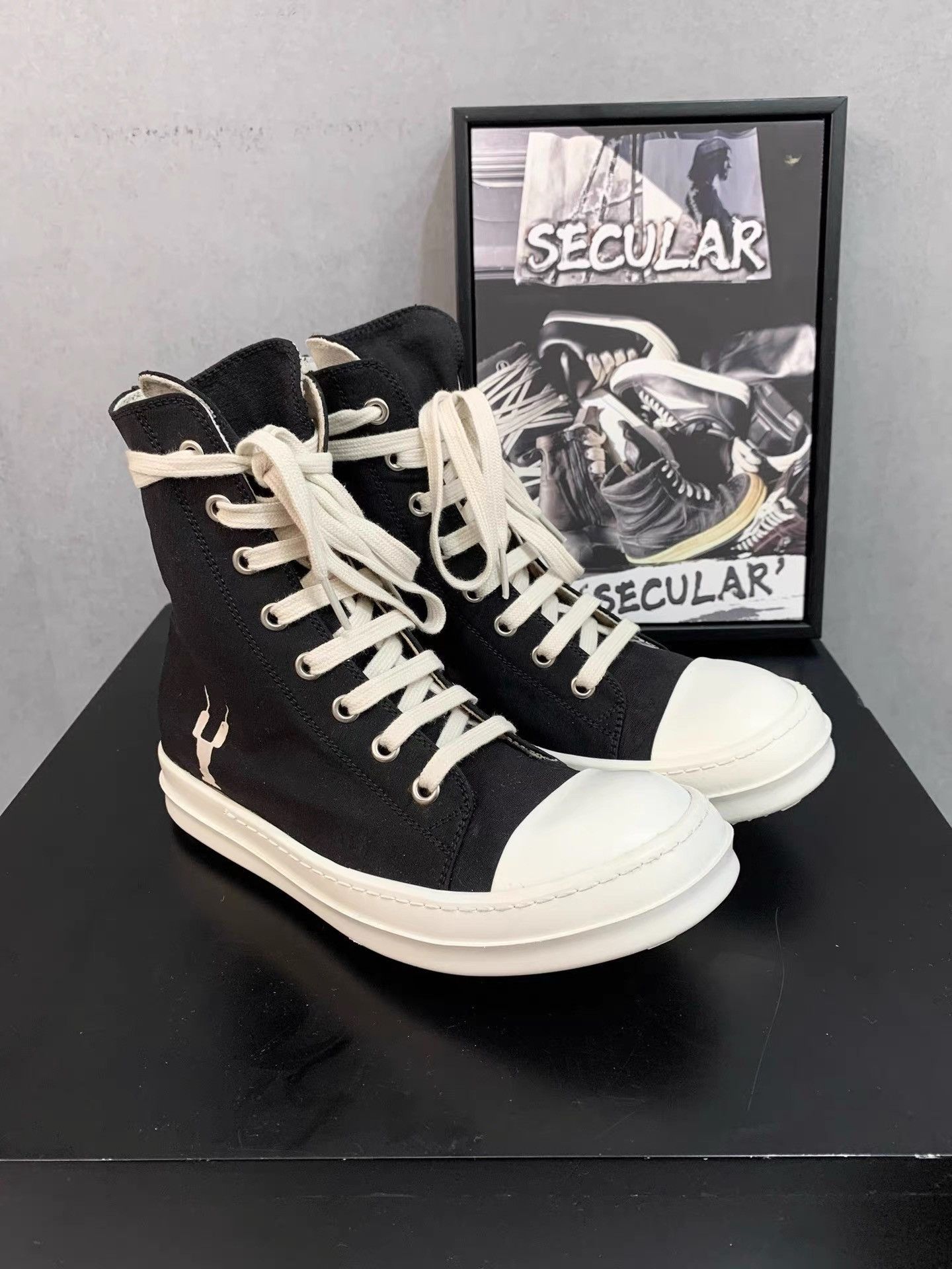 Rick Owens Rick Owens Satin Canvas Ramones K34 Size US 6.5 / IT 36.5 - 3 Thumbnail
