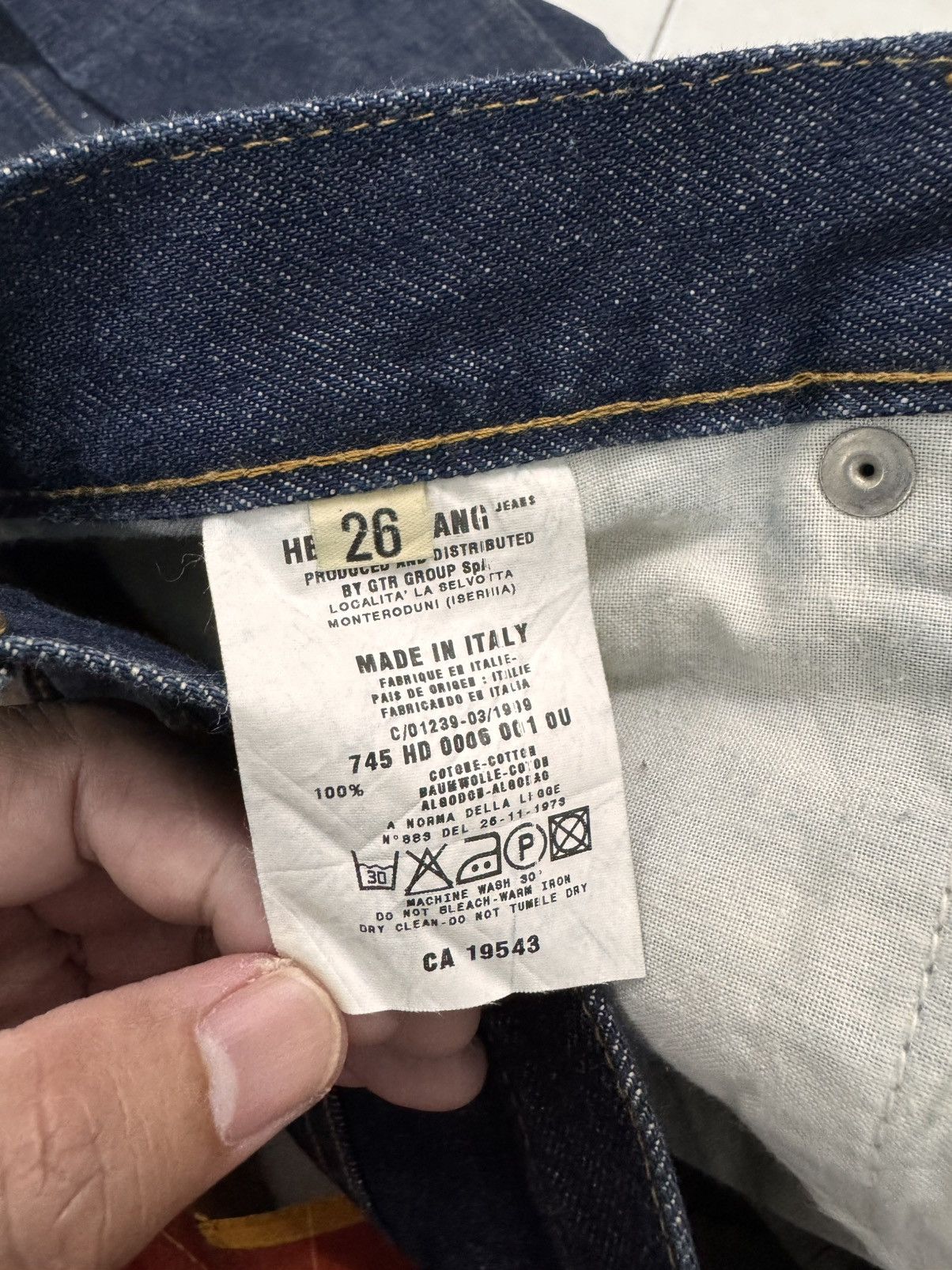 Helmut Lang Vtg Helmut Lang 1999 Indigo Blue Classic Cut Denim Jeans Size US 27 - 5 Thumbnail