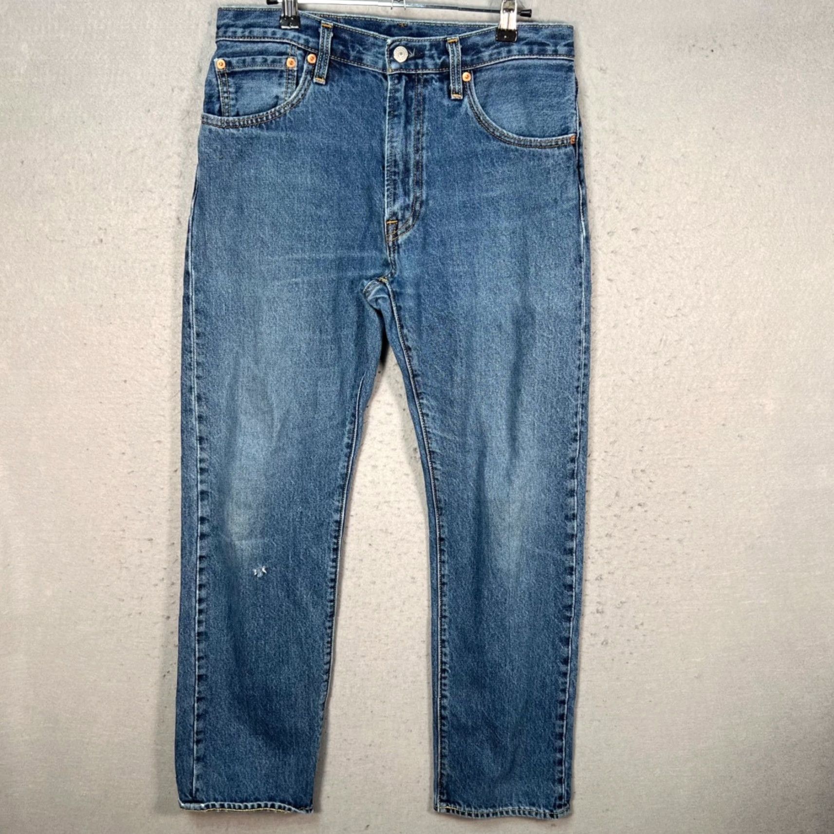 Levi's Levi's 551Z Jeans Mens 31 x 30 Straight Blue Denim Cotton Hemp Blend Denim 5-Pocket Regular Adult Mens Jeans Size US 31 - 2 Thumbnail