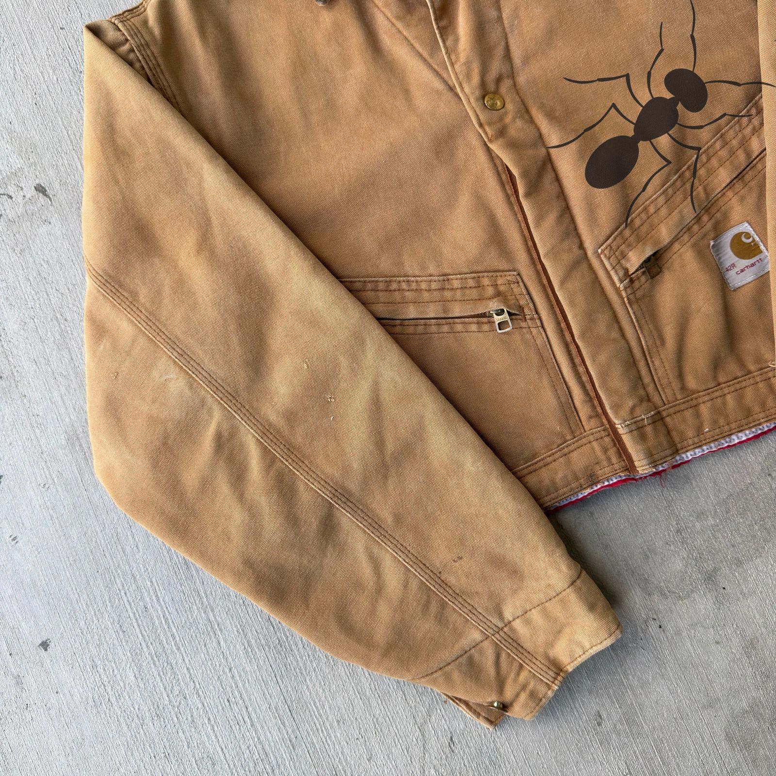 Carhartt × Vintage Carhartt brown cropped Detroit style work wear jacket Size US S / EU 44-46 / 1 - 2 Thumbnail