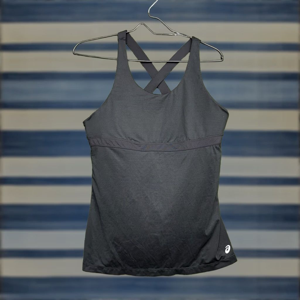 Asics ASICS ASX Tank Top Womens Large Black Gym Stretch Comfort Sportswear NWT Size L / US 10 / IT 46 - 1 Thumbnail