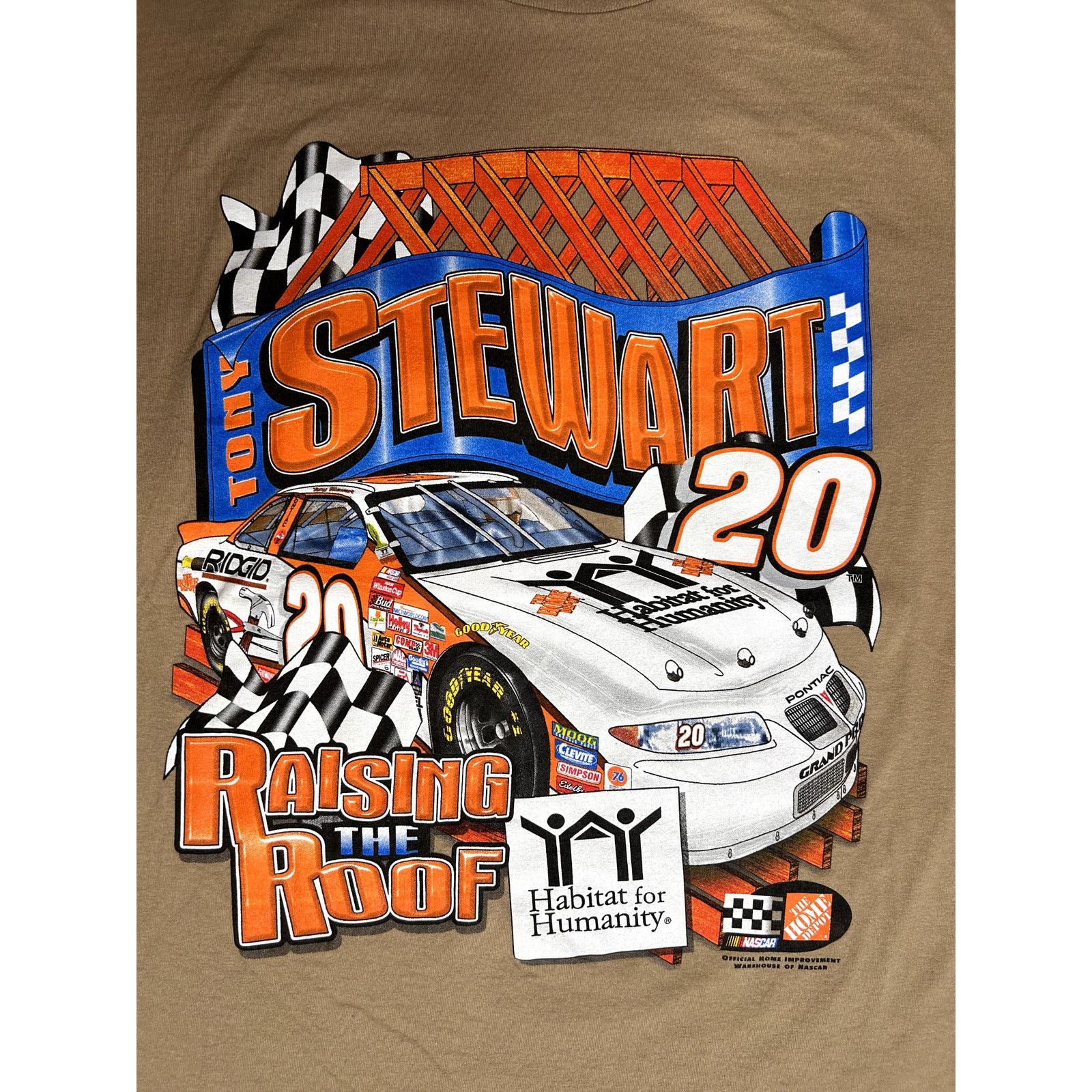 Chase Authentics × NASCAR × Vintage Vintage Nascar Tony Stewart Raising the Roof Racing T-Shirt Size US L / EU 52-54 / 3 - 3 Thumbnail